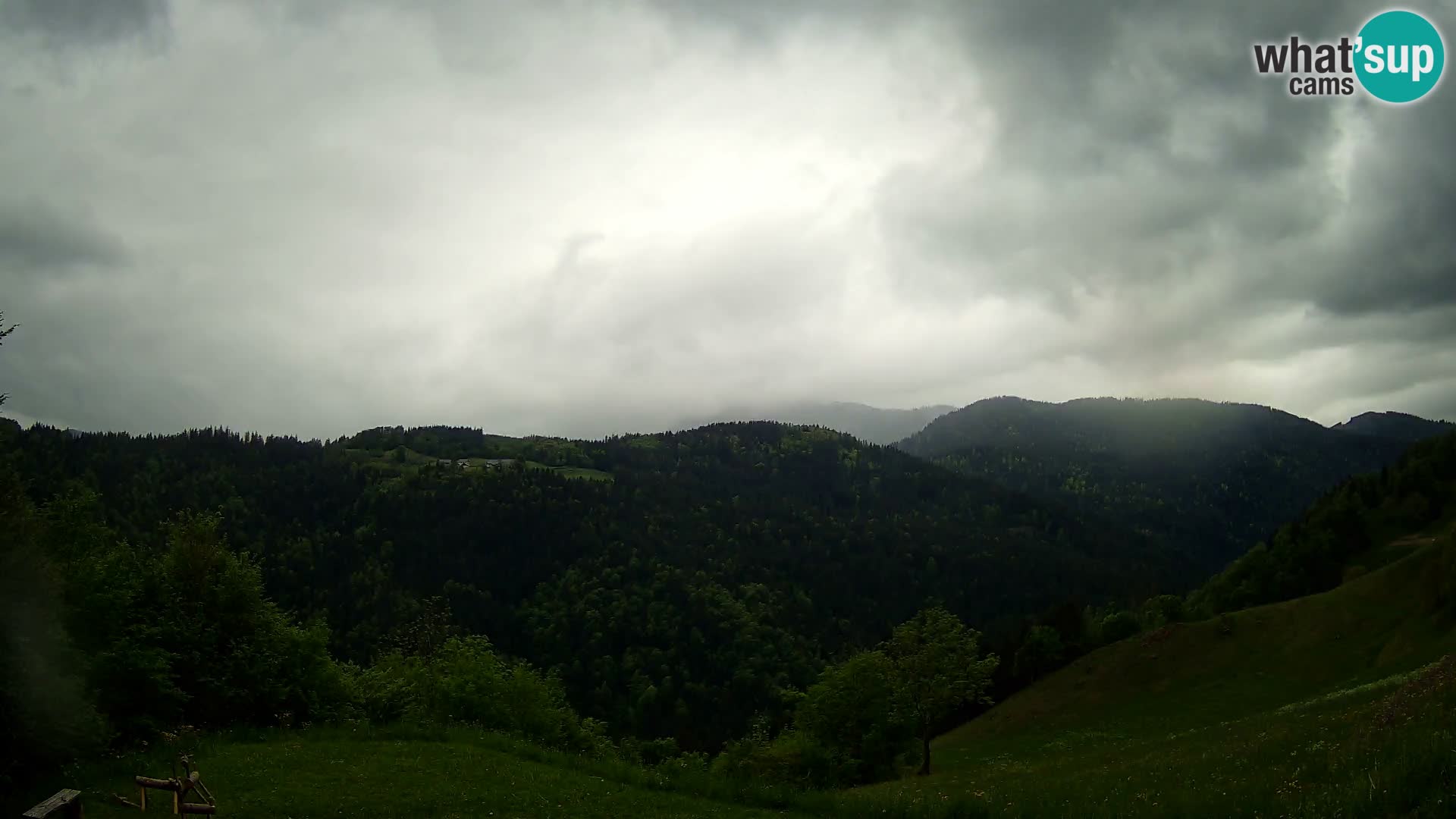Webcam Brunarica Dražgoše – Live View of Ratitovec (1666 m)
