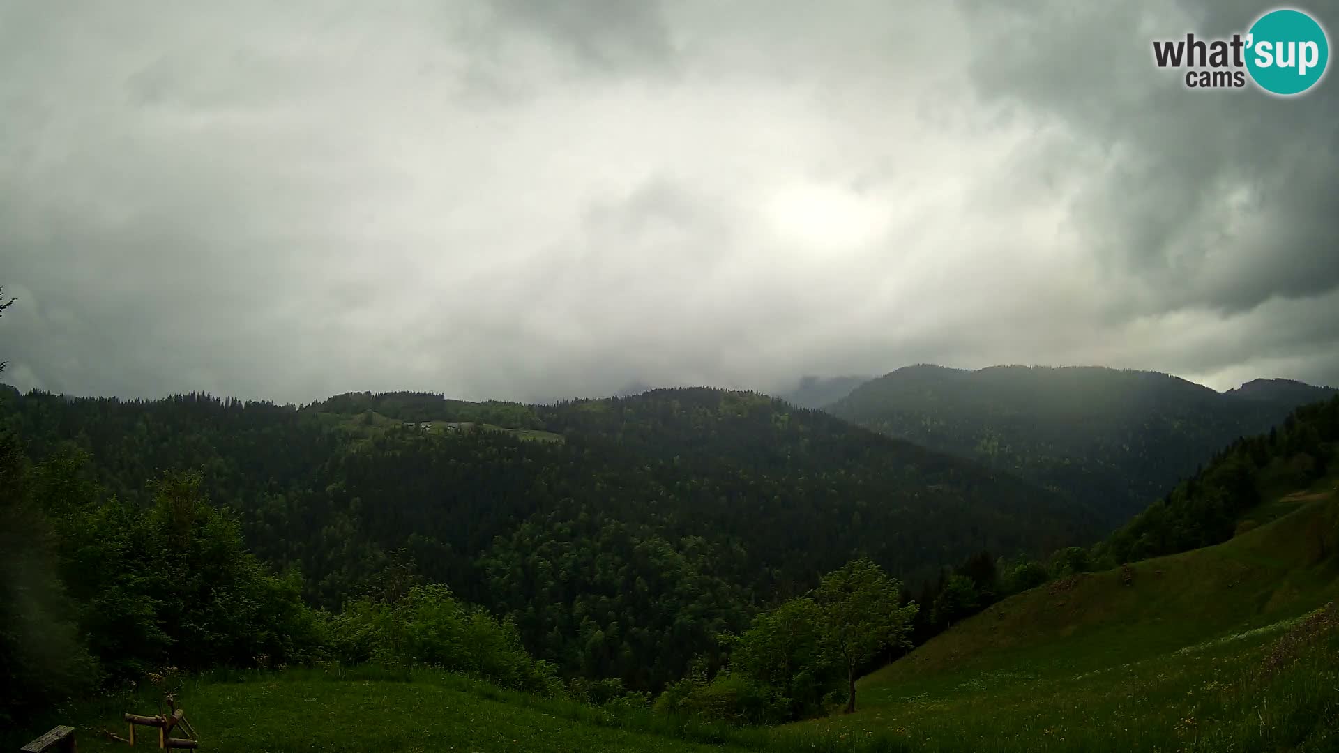 Webcam Brunarica Dražgoše – Vista live sul Ratitovec (1666 m)