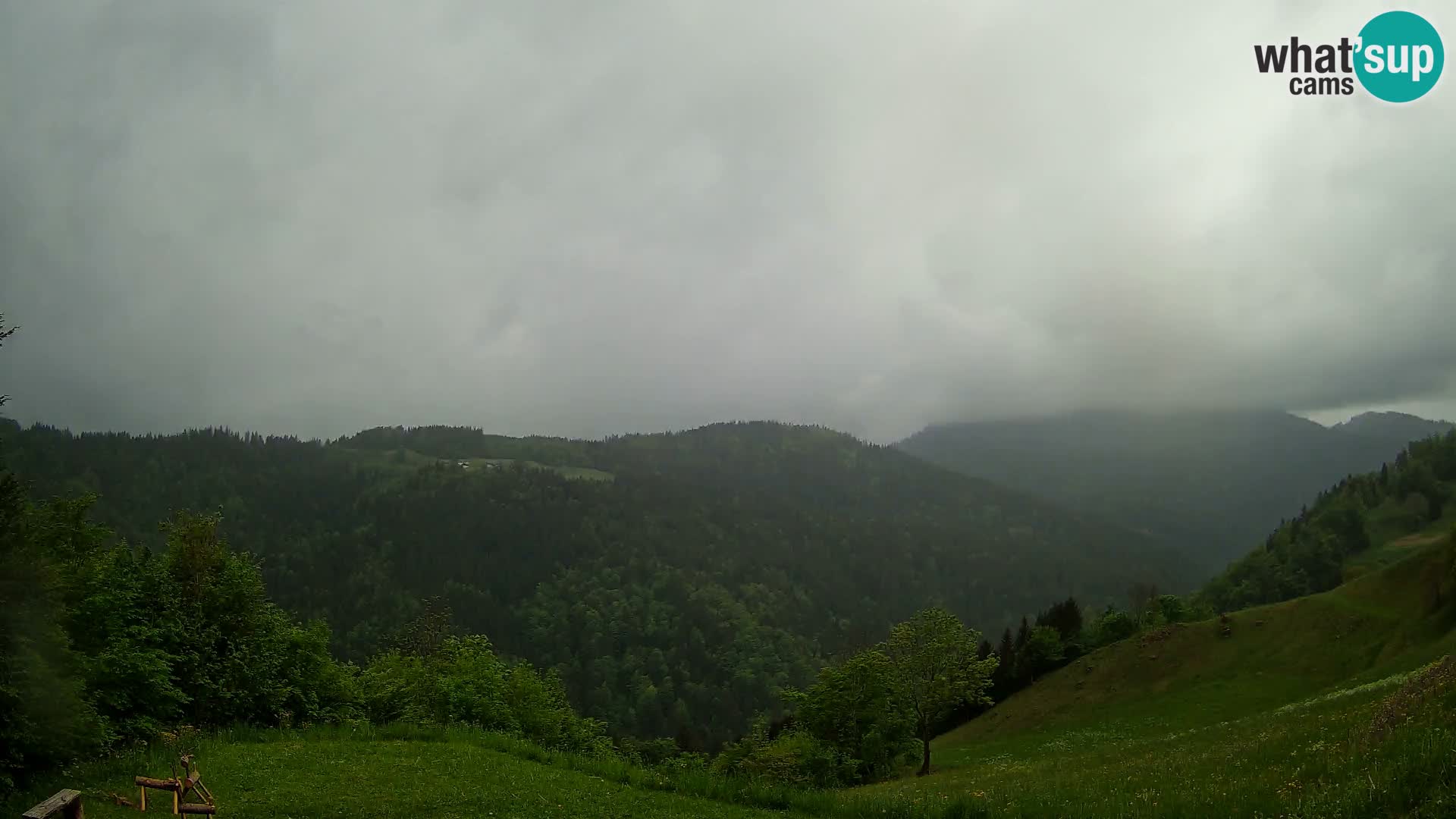 Webcam Brunarica Dražgoše – Live View of Ratitovec (1666 m)