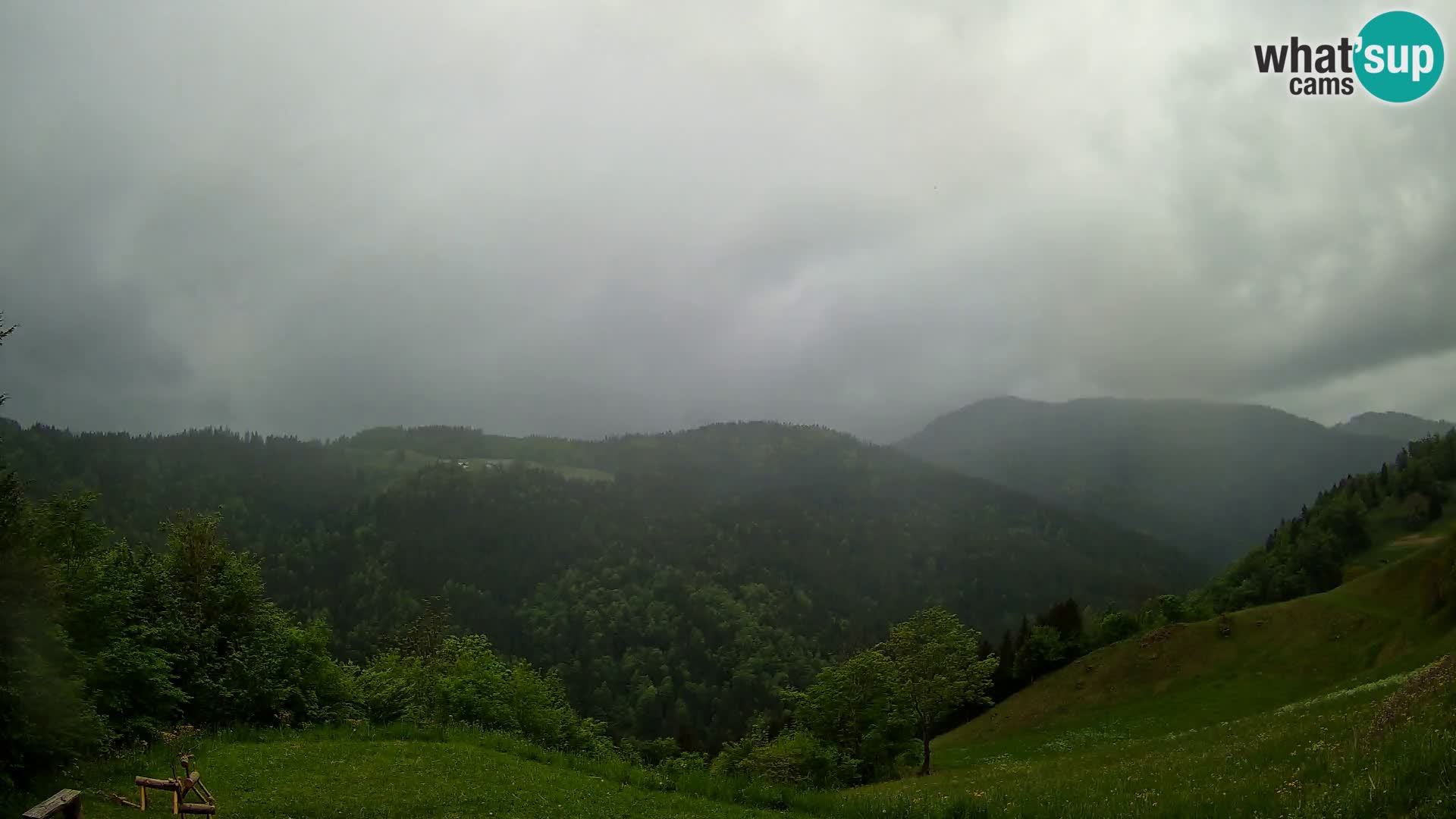 Webcam Brunarica Dražgoše – Live View of Ratitovec (1666 m)