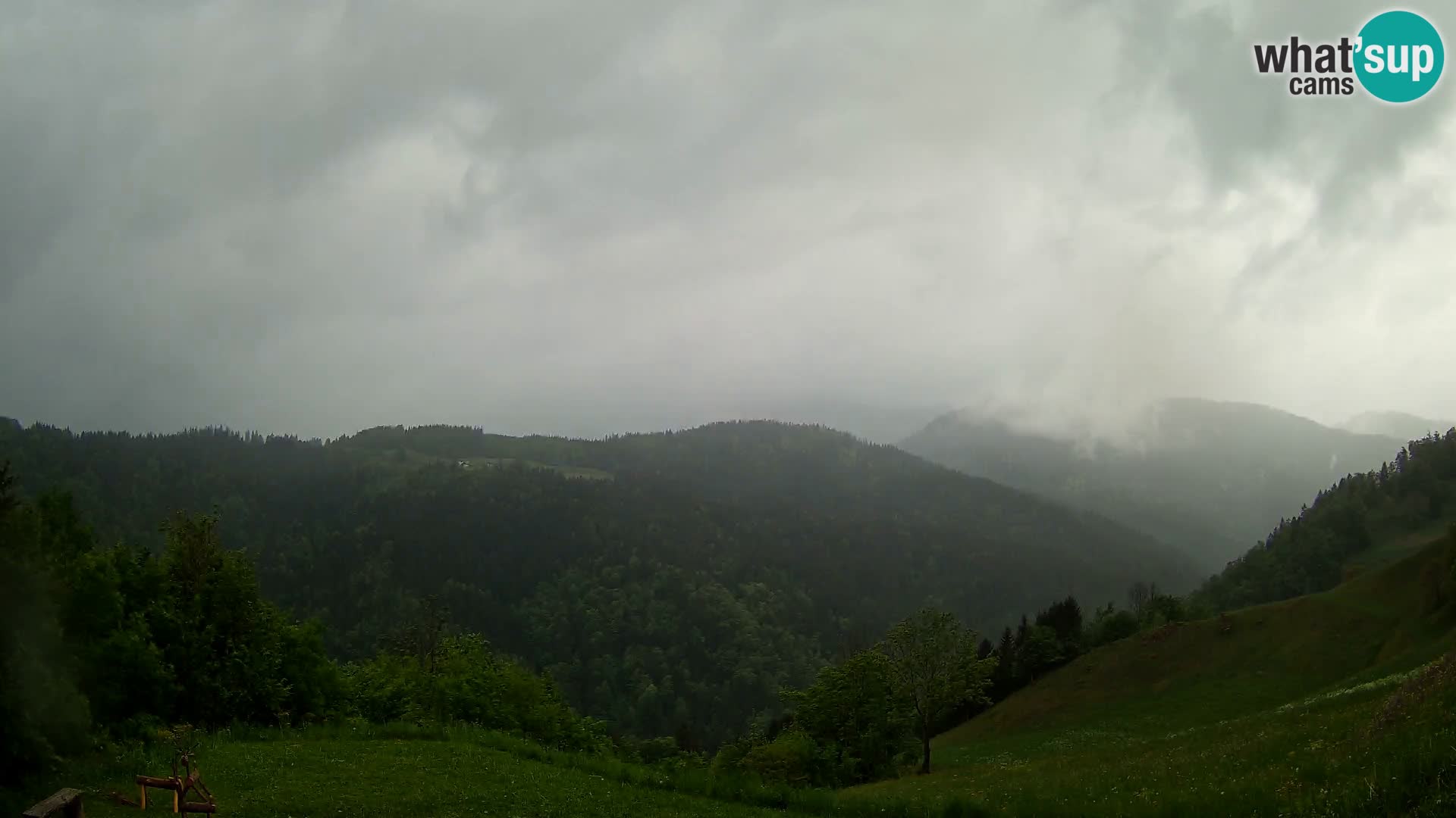 Webcam Brunarica Dražgoše – Liveblick auf Ratitovec (1666 m)