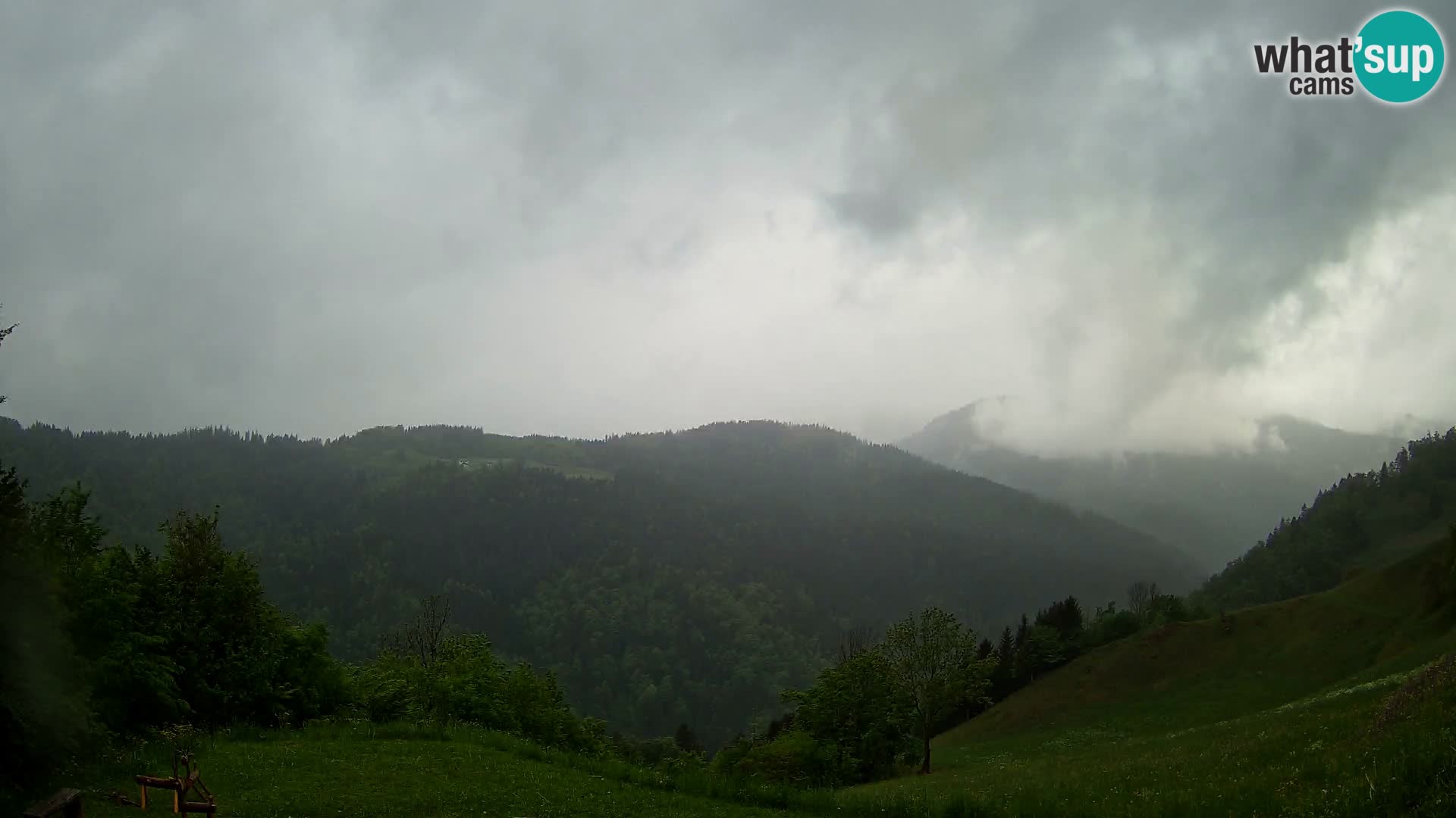 Webcam Brunarica Dražgoše – Live View of Ratitovec (1666 m)