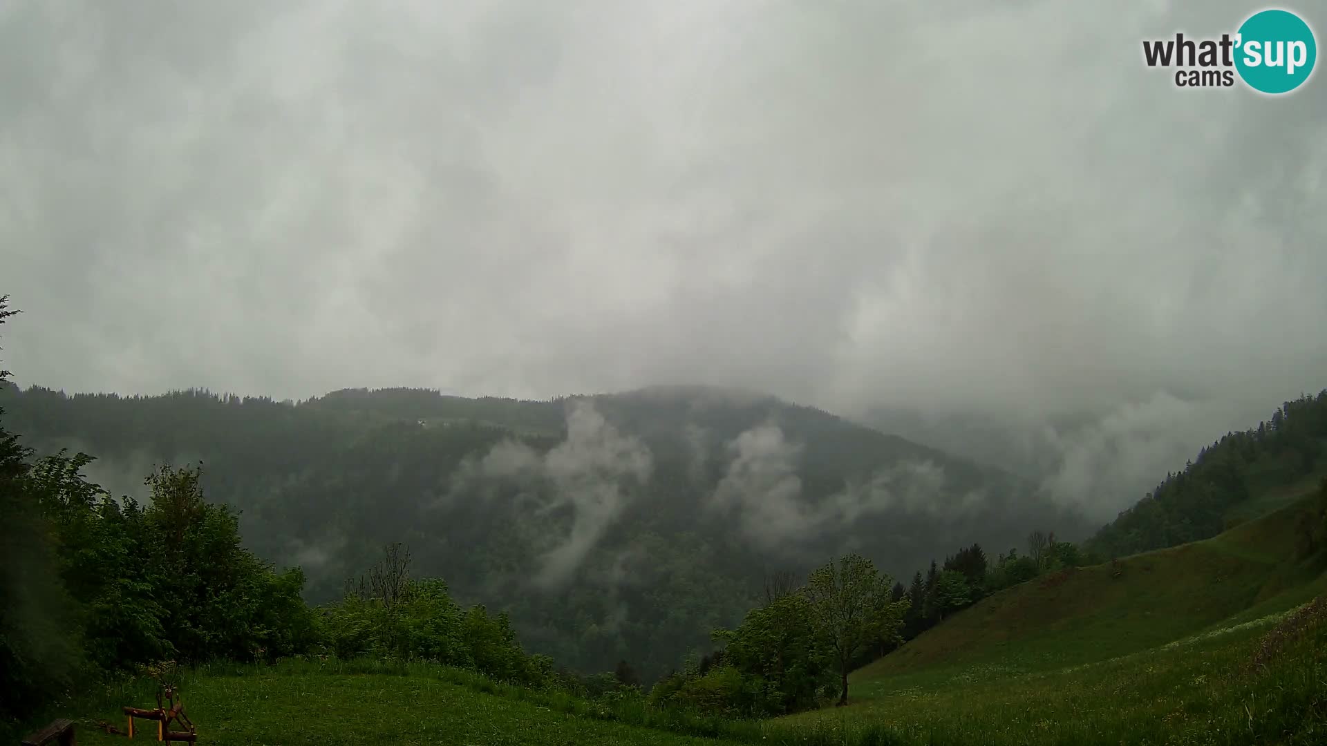 Webcam Brunarica Dražgoše – Live View of Ratitovec (1666 m)