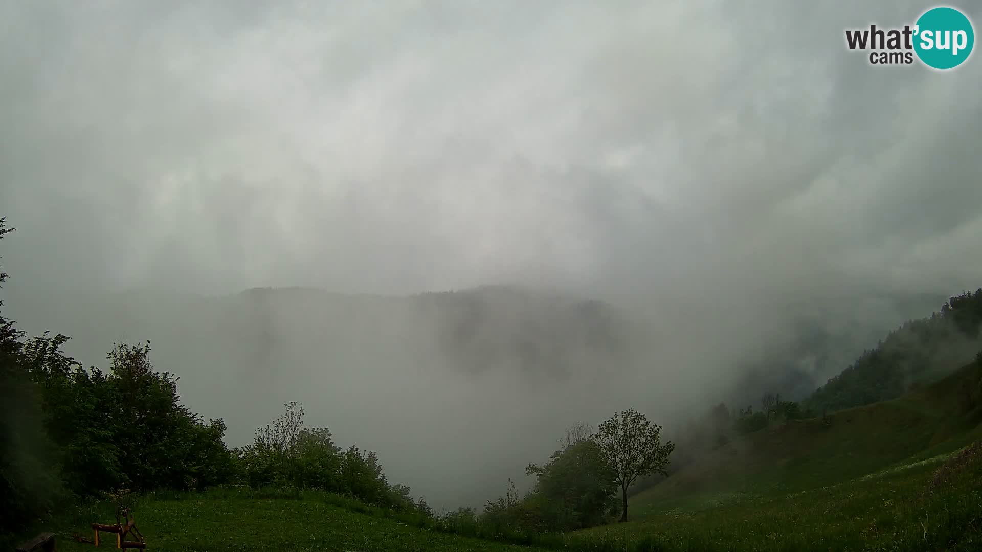 Webcam Brunarica Dražgoše – Vista live sul Ratitovec (1666 m)