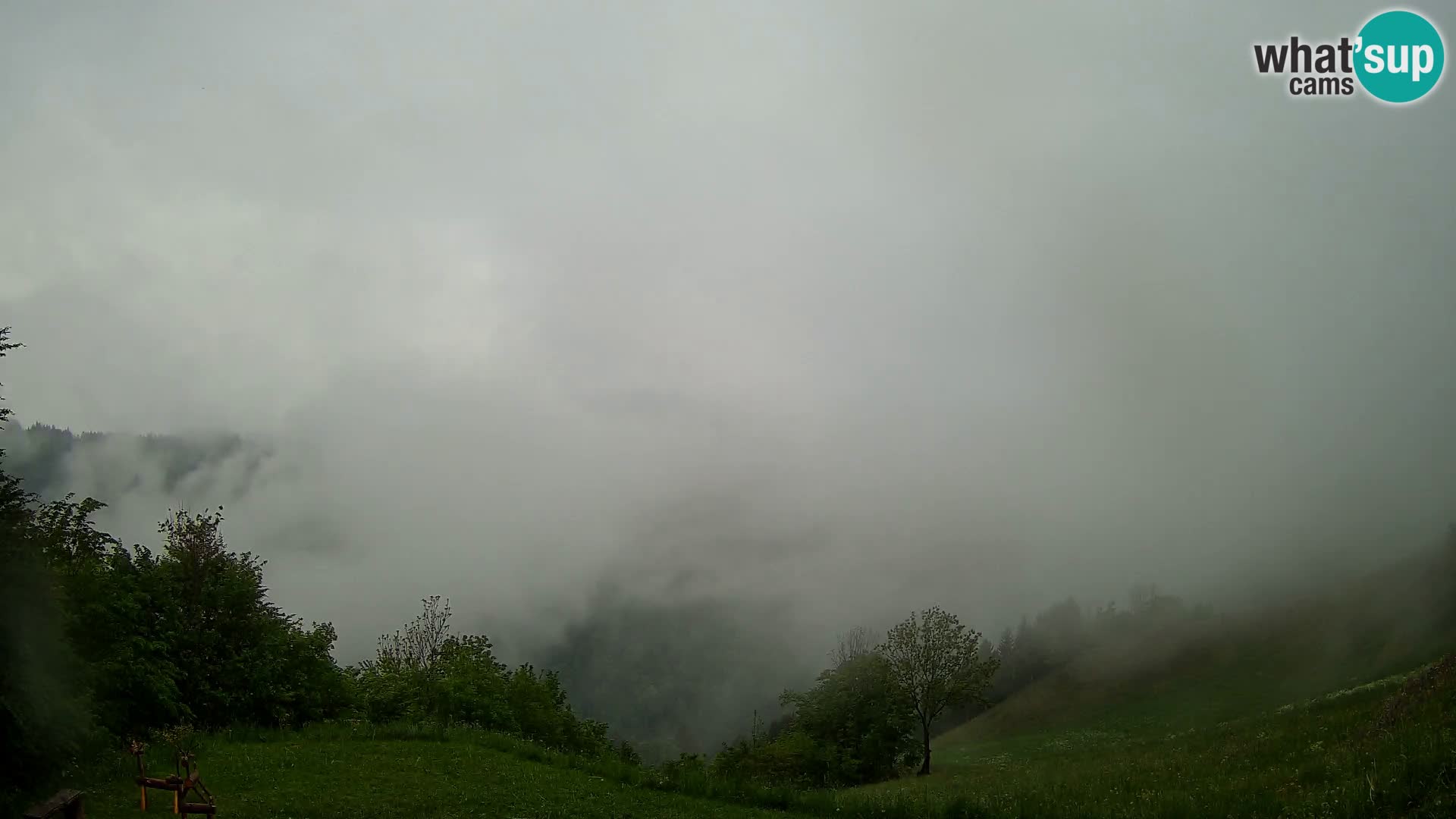 Webcam Brunarica Dražgoše – Vista live sul Ratitovec (1666 m)