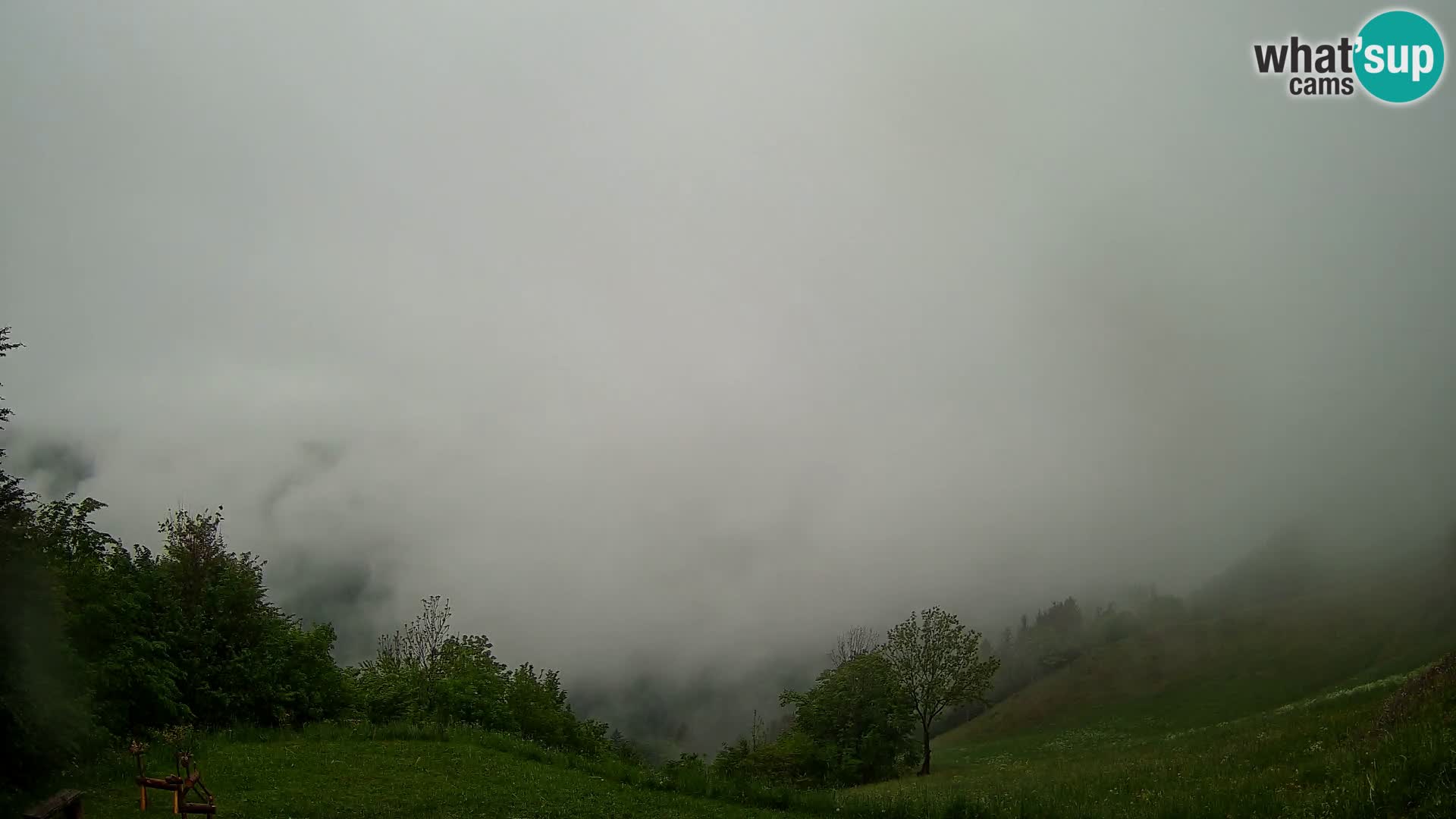 Webcam Brunarica Dražgoše – Vista live sul Ratitovec (1666 m)