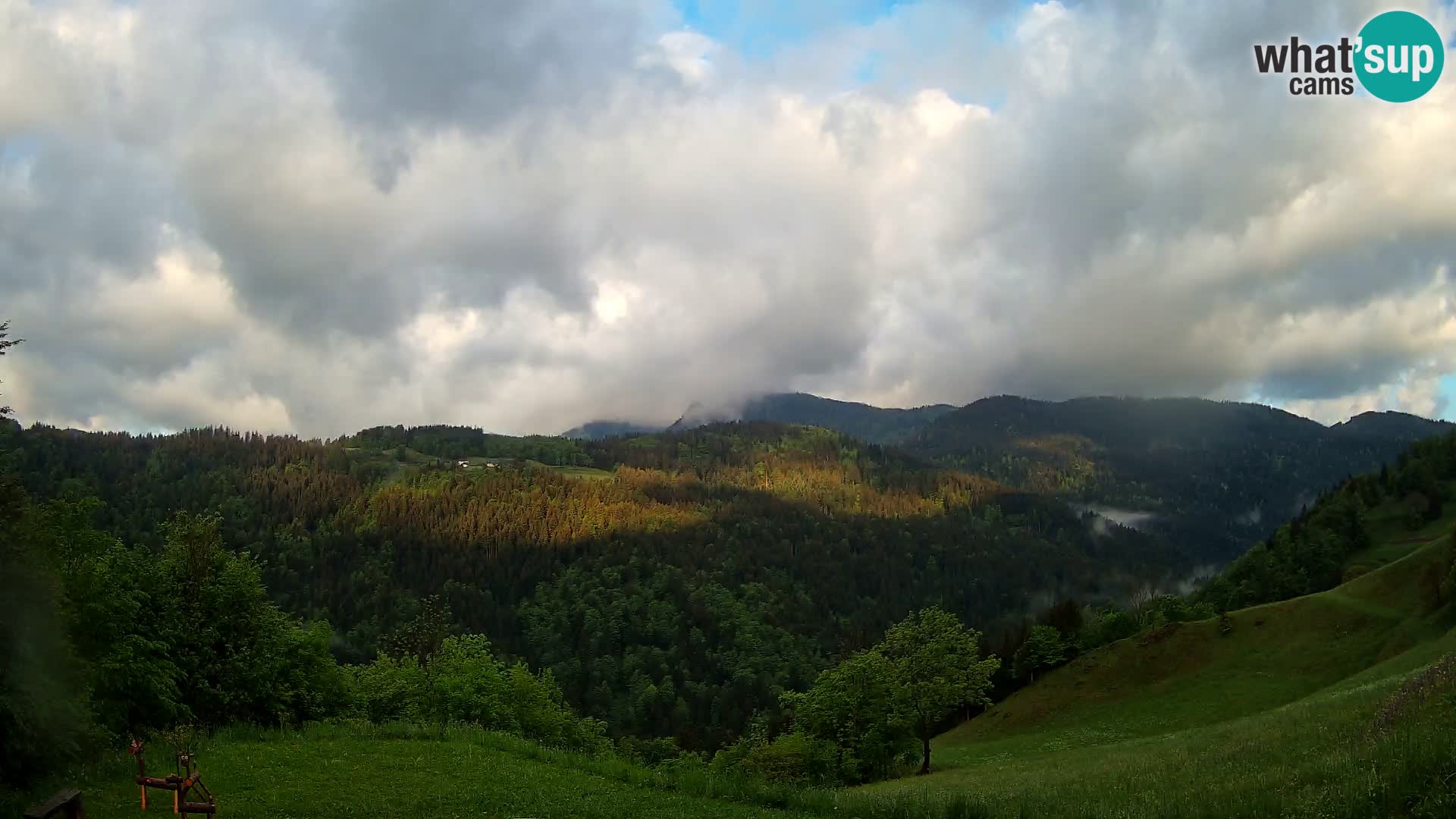 Webcam Brunarica Dražgoše – Live View of Ratitovec (1666 m)