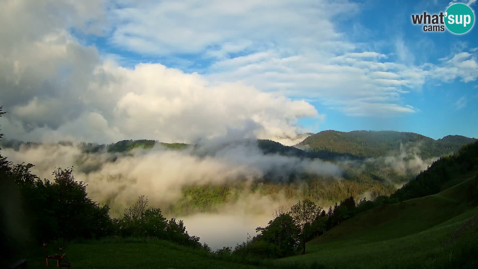 Webcam Brunarica Dražgoše – Live View of Ratitovec (1666 m)