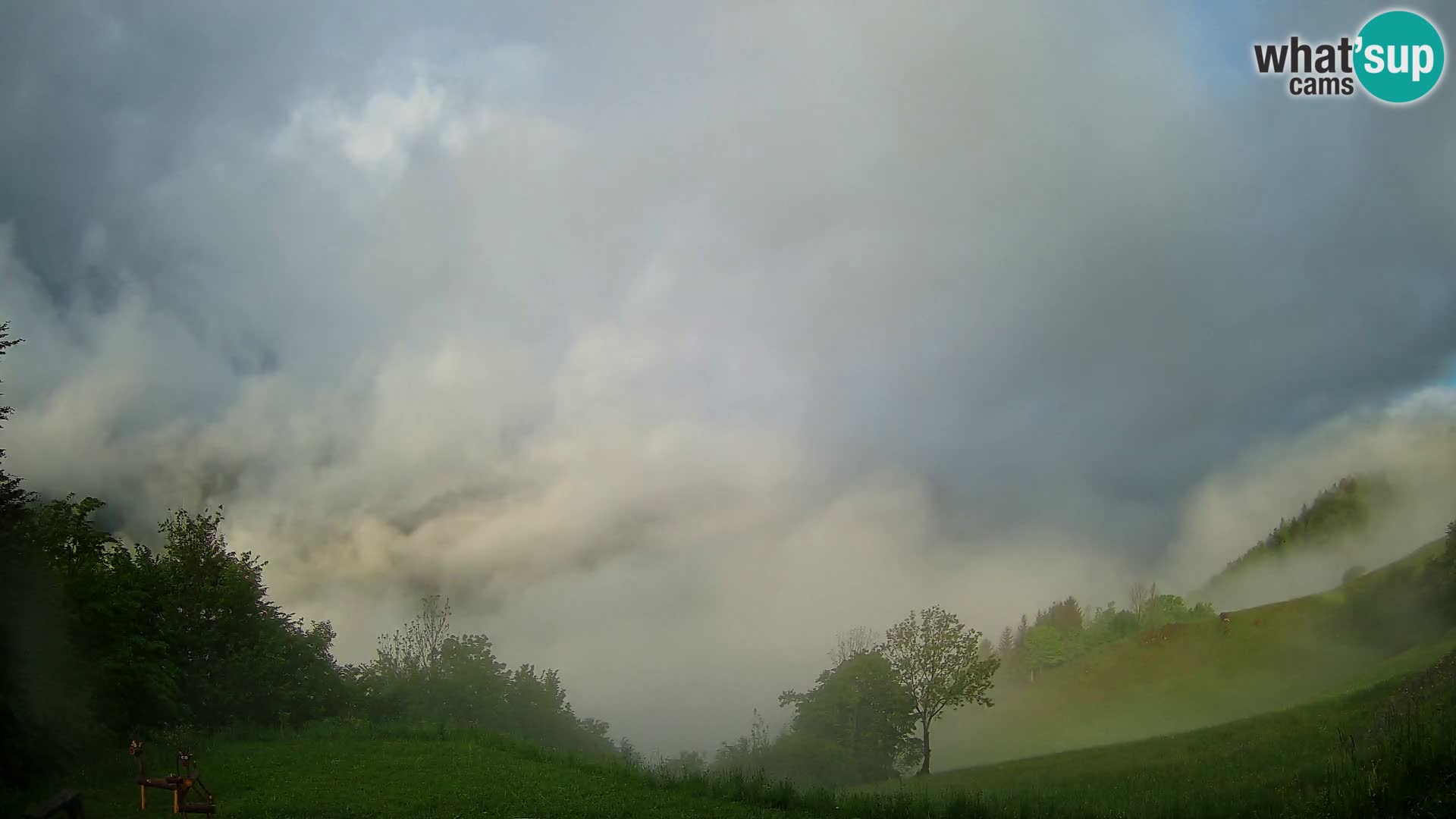 Spletna kamera Brunarica Dražgoše – Pogled v živo na Ratitovec (1666 m)