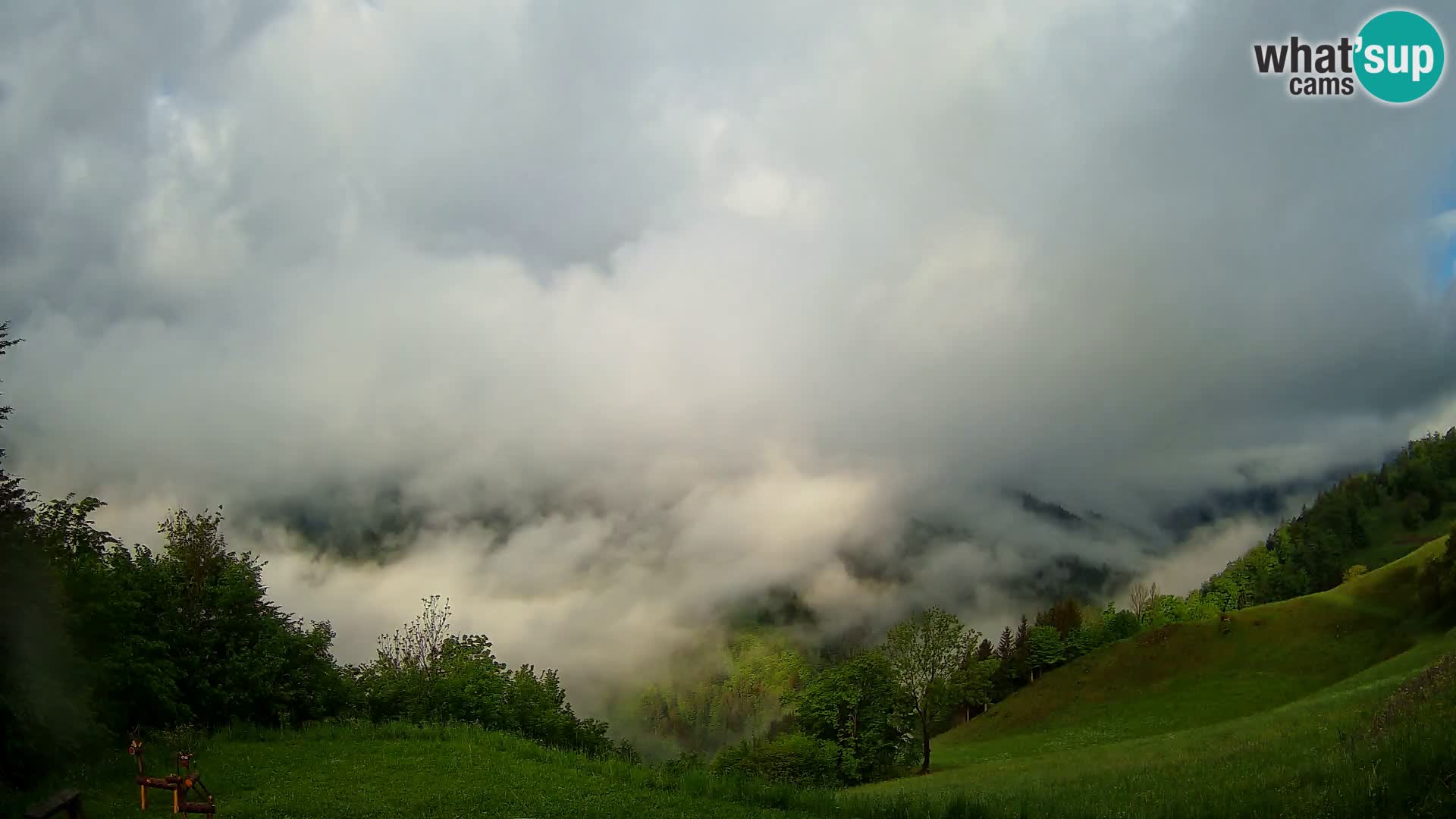 Spletna kamera Brunarica Dražgoše – Pogled v živo na Ratitovec (1666 m)