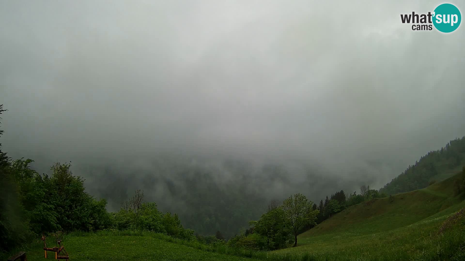 Webcam Brunarica Dražgoše – Vista live sul Ratitovec (1666 m)