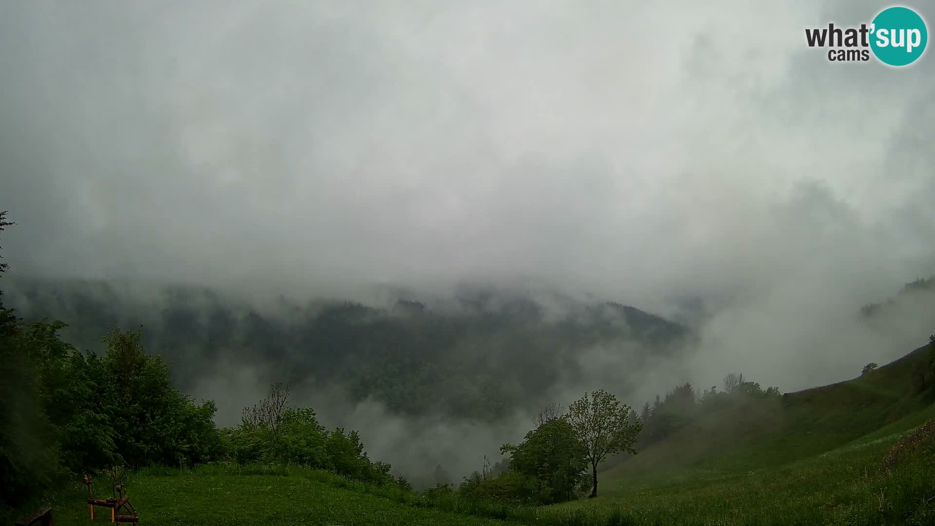 Webcam Brunarica Dražgoše – Live View of Ratitovec (1666 m)