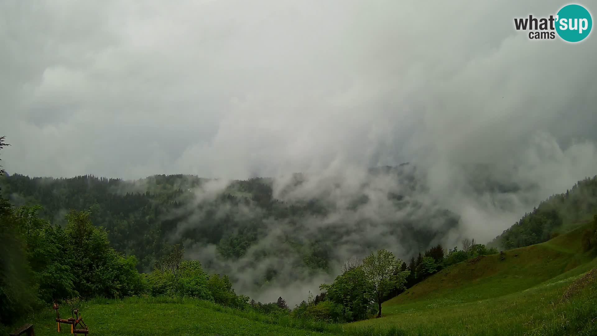 Webcam Brunarica Dražgoše – Live View of Ratitovec (1666 m)