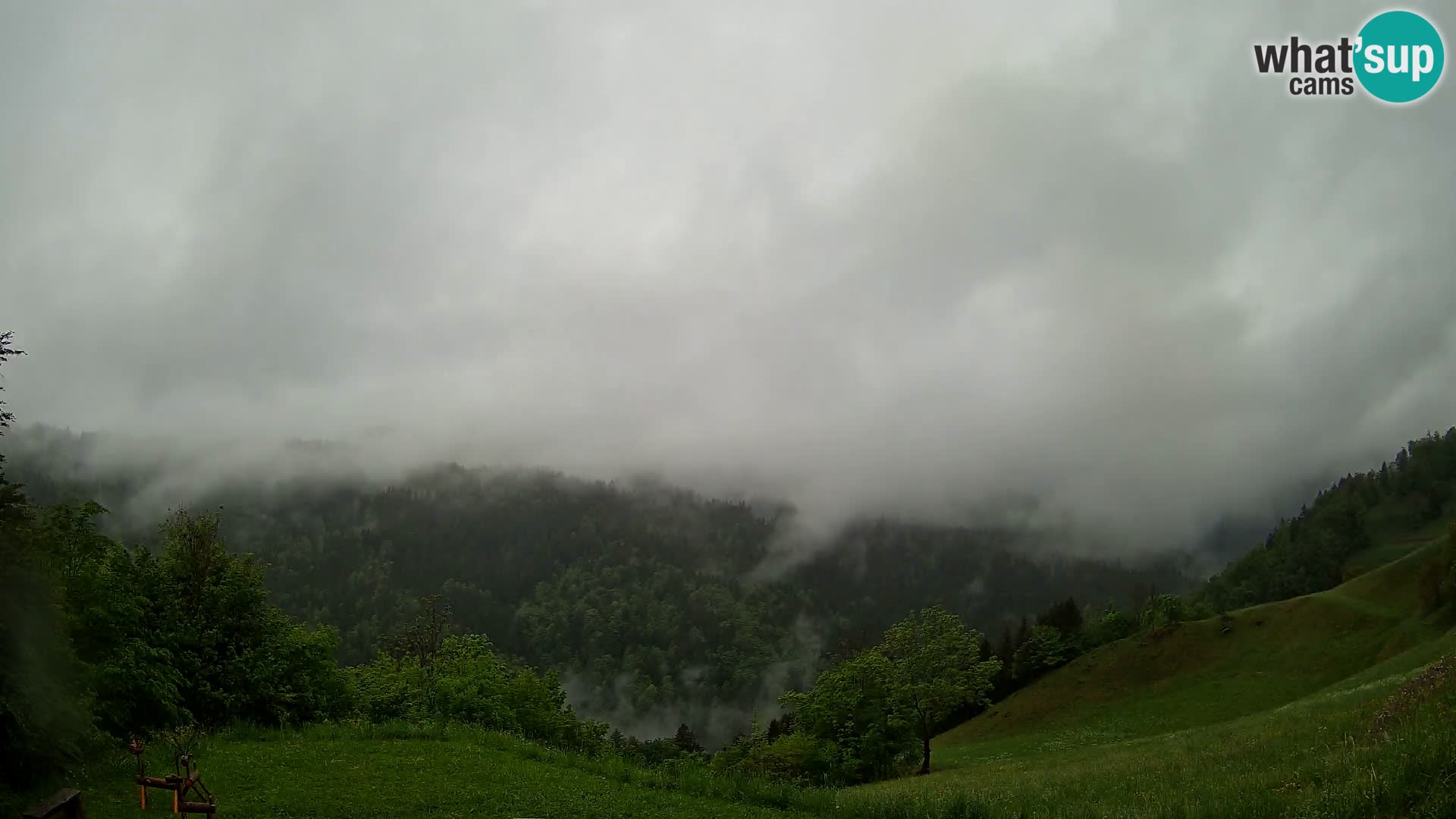 Webcam Brunarica Dražgoše – Liveblick auf Ratitovec (1666 m)