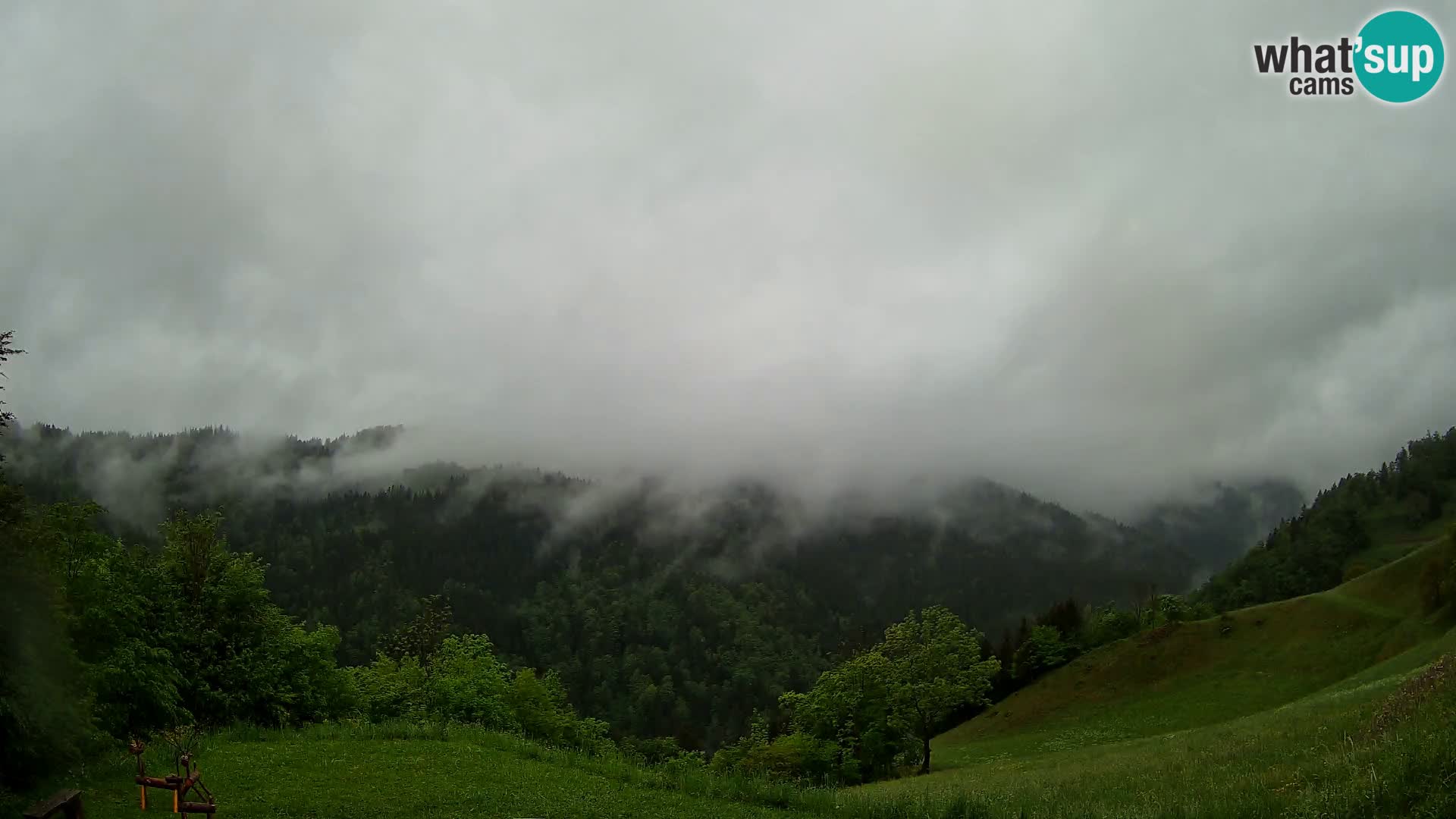 Webcam Brunarica Dražgoše – Live View of Ratitovec (1666 m)