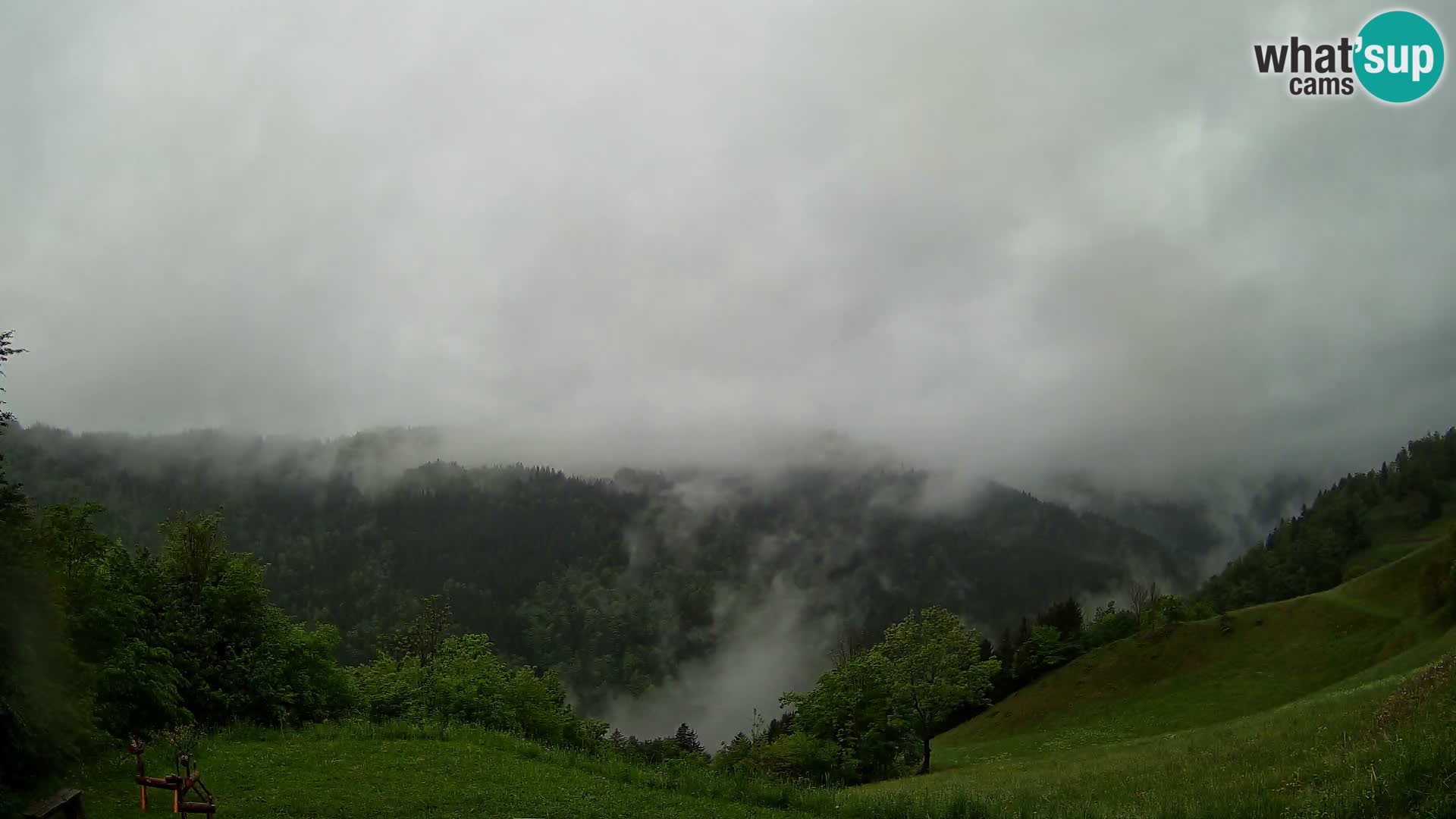 Webcam Brunarica Dražgoše – Live View of Ratitovec (1666 m)