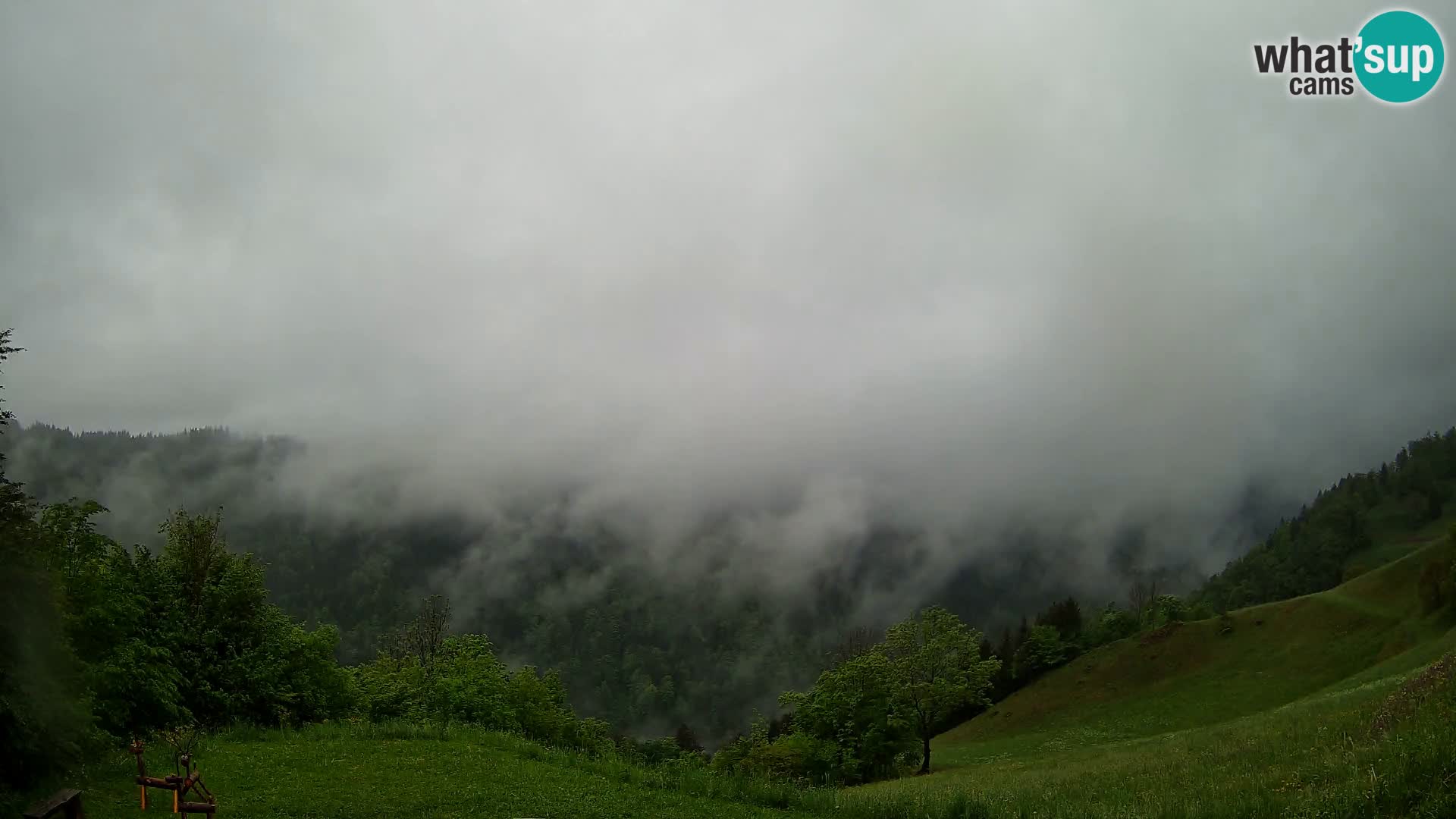 Webcam Brunarica Dražgoše – Live View of Ratitovec (1666 m)