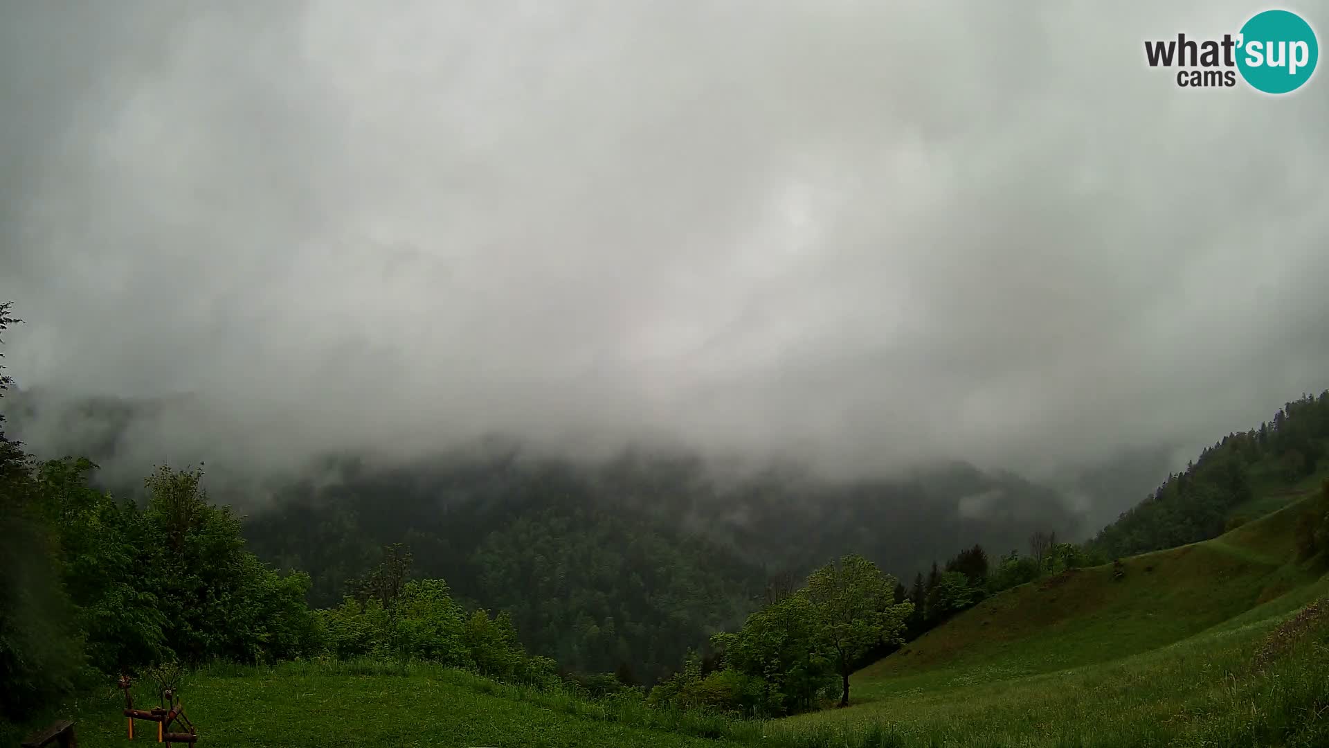 Webcam Brunarica Dražgoše – Liveblick auf Ratitovec (1666 m)