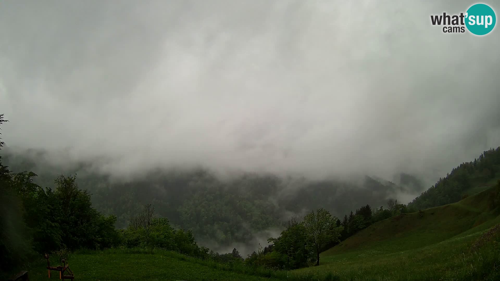 Webcam Brunarica Dražgoše – Vista live sul Ratitovec (1666 m)