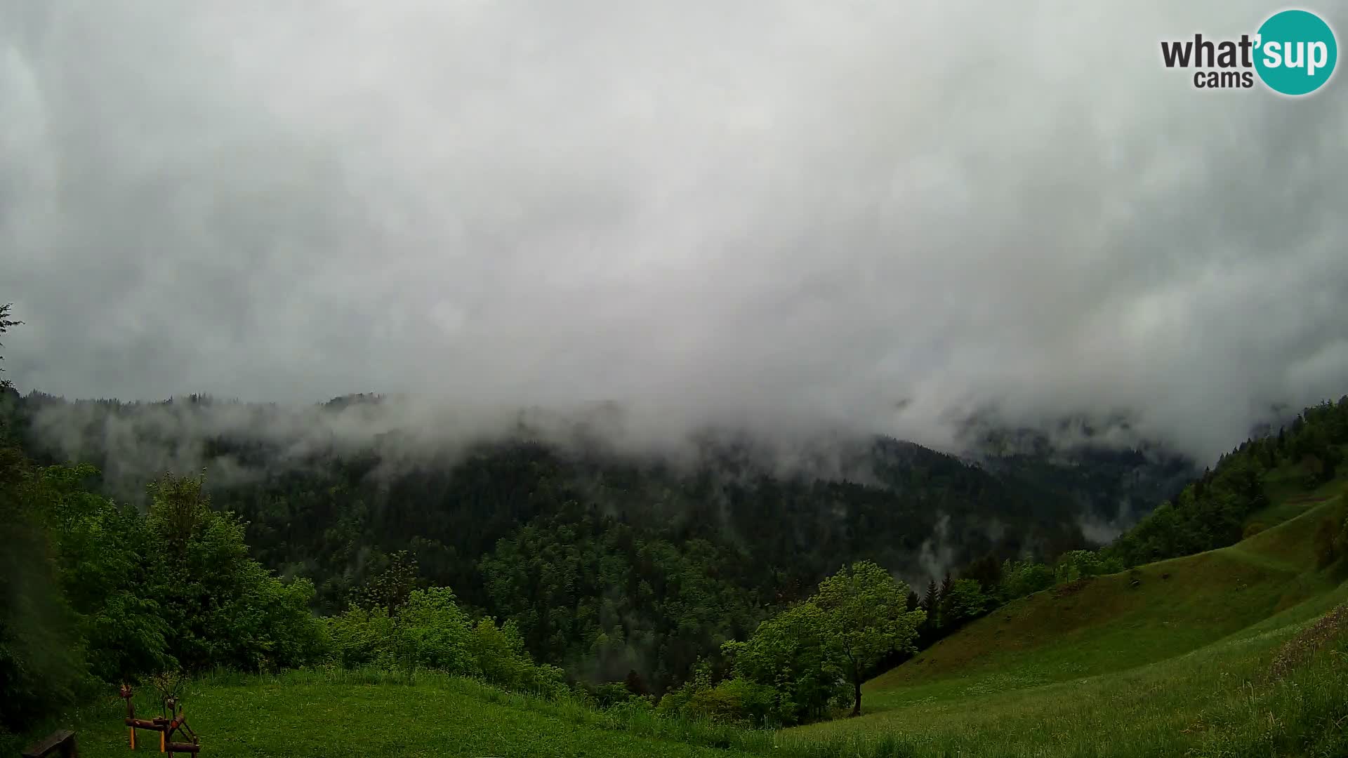 Webcam Brunarica Dražgoše – Live View of Ratitovec (1666 m)