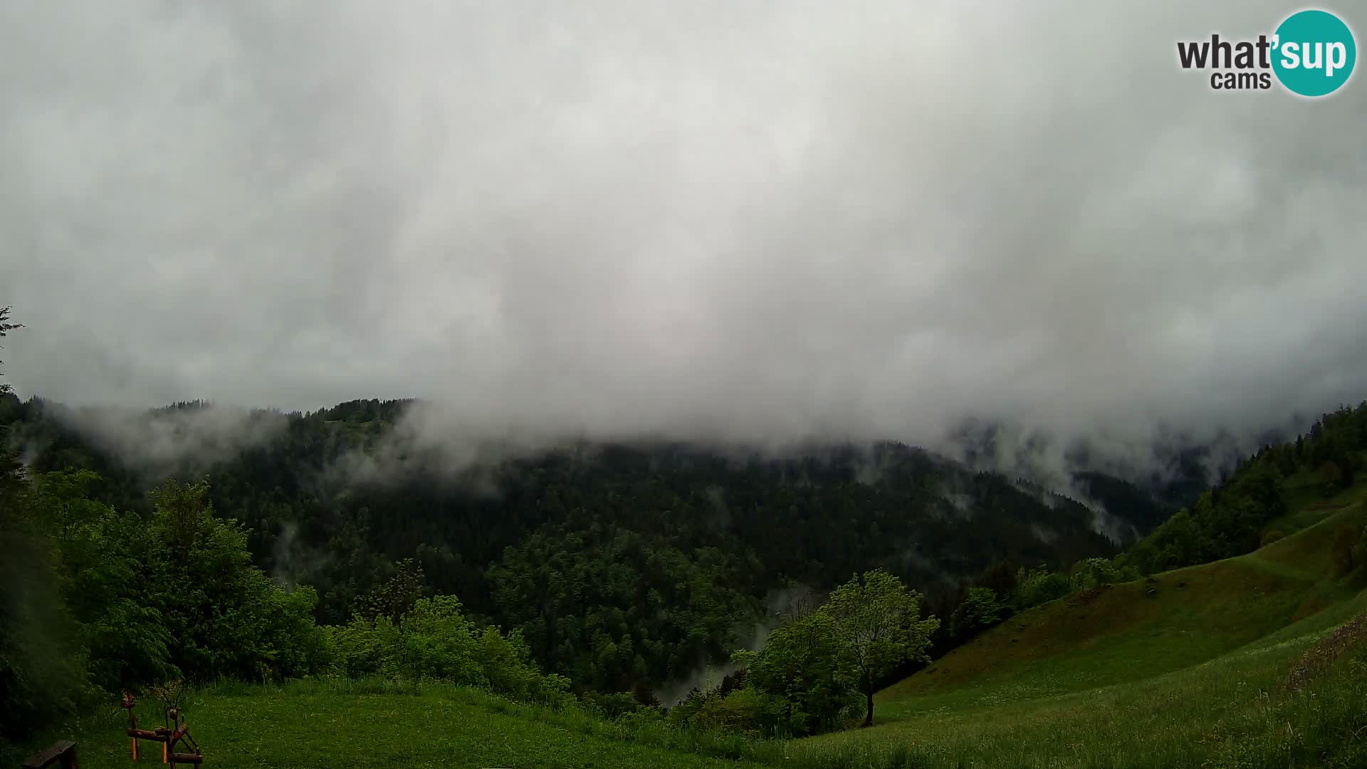 Webcam Brunarica Dražgoše – Live View of Ratitovec (1666 m)