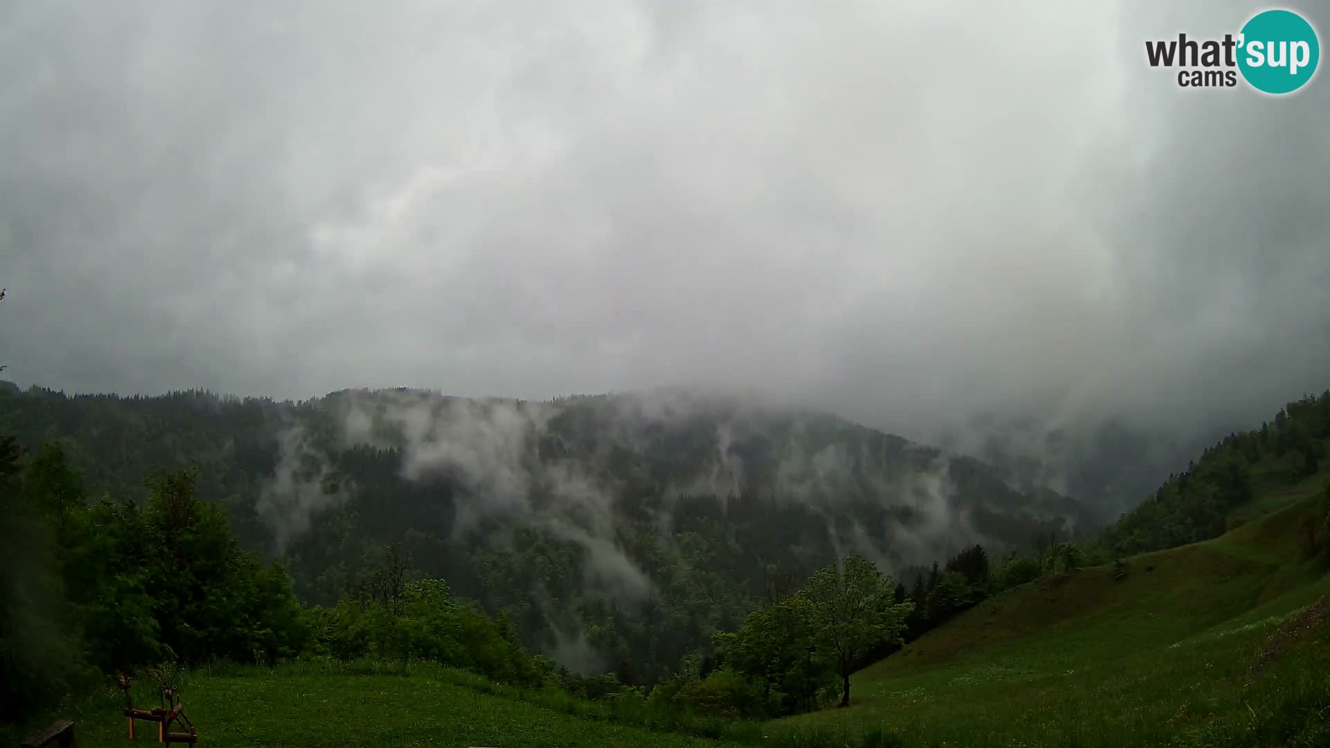 Webcam Brunarica Dražgoše – Liveblick auf Ratitovec (1666 m)