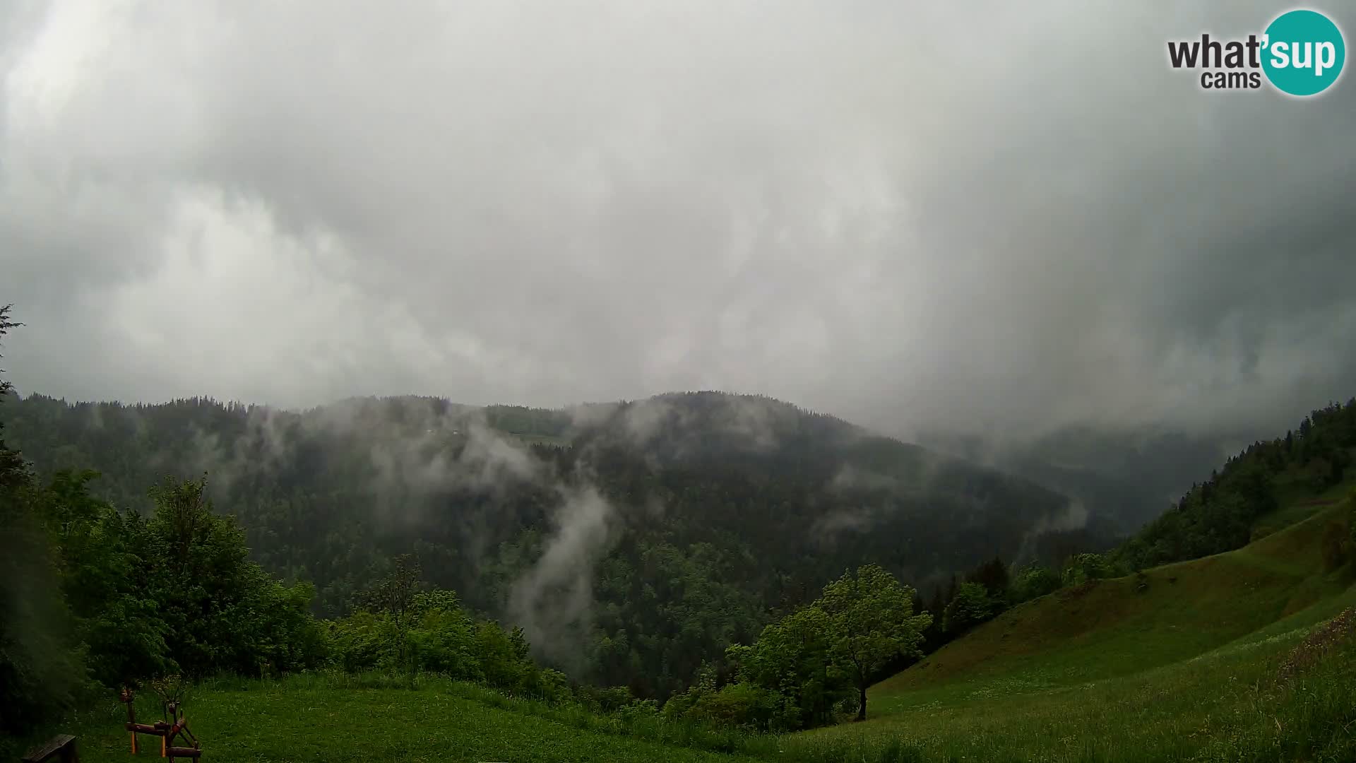 Webcam Brunarica Dražgoše – Live View of Ratitovec (1666 m)