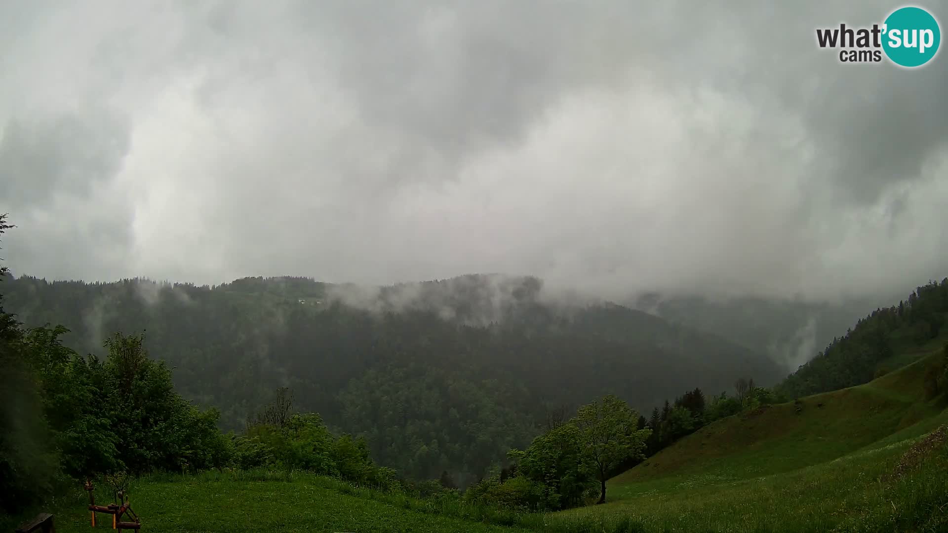 Webcam Brunarica Dražgoše – Live View of Ratitovec (1666 m)