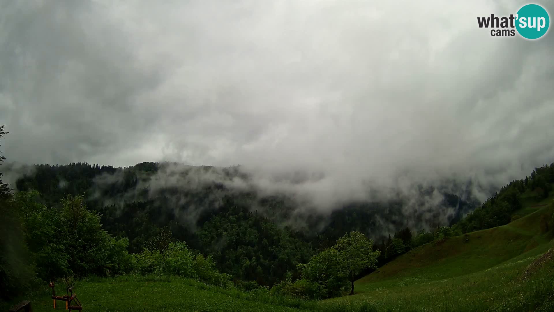 Webcam Brunarica Dražgoše – Live View of Ratitovec (1666 m)