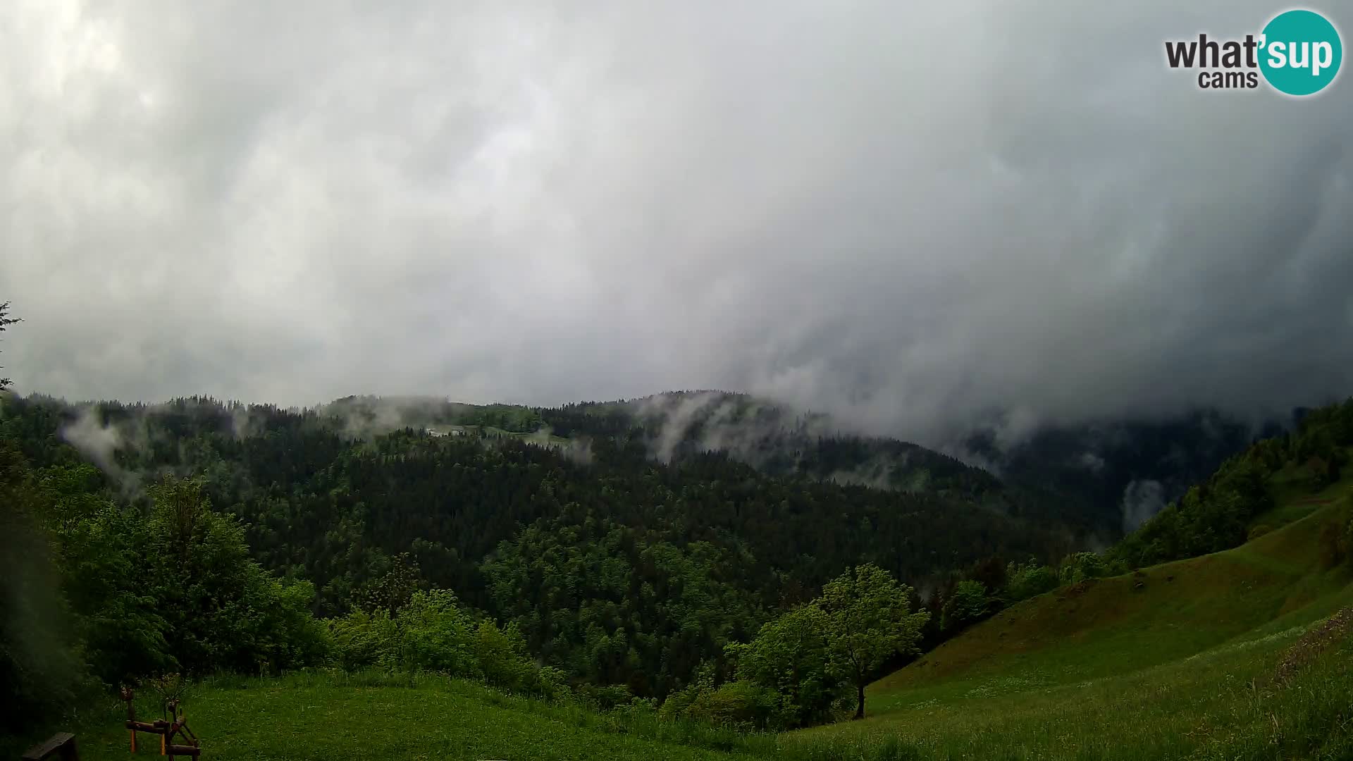 Webcam Brunarica Dražgoše – Live View of Ratitovec (1666 m)