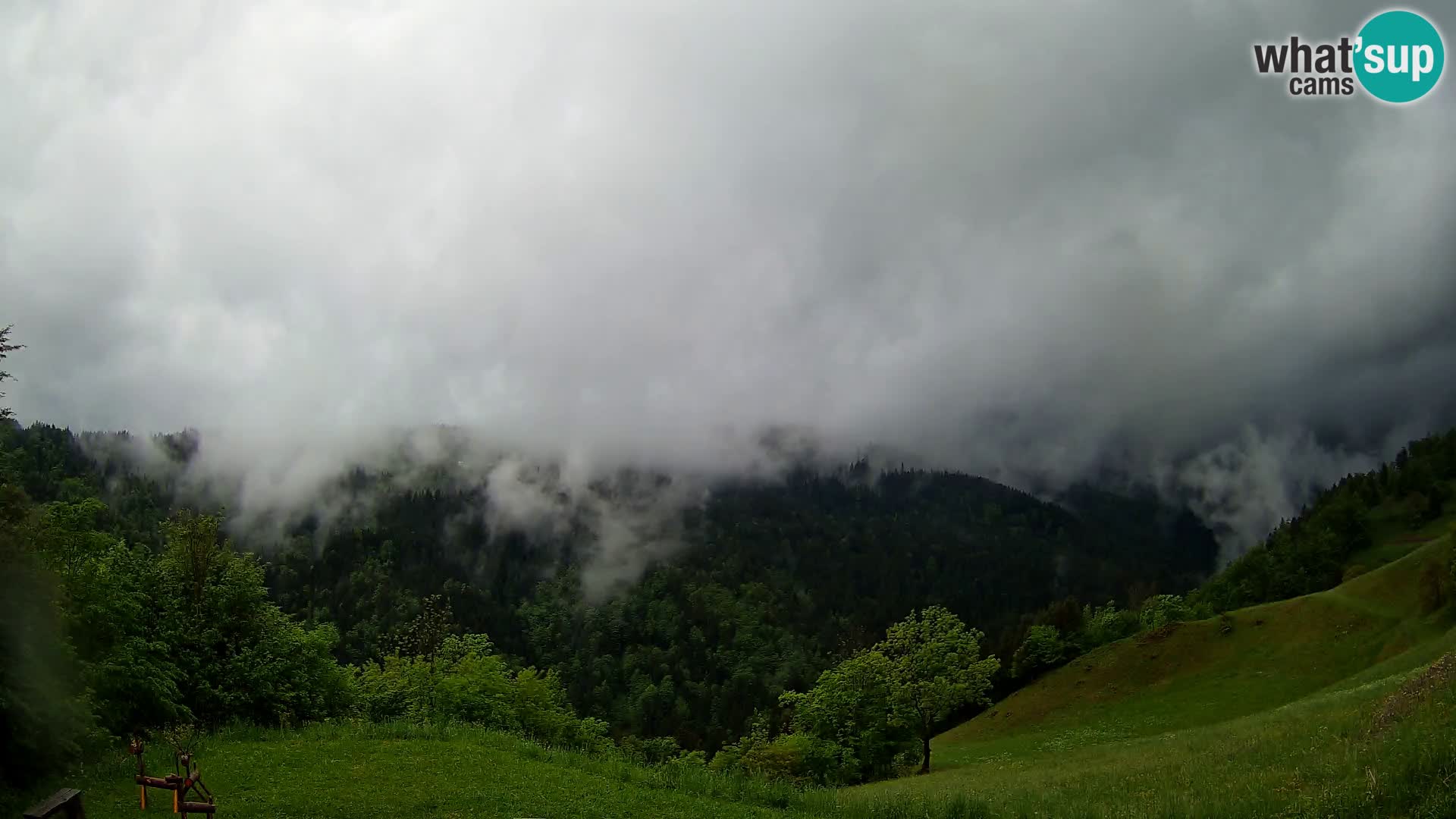 Webcam Brunarica Dražgoše – Vista live sul Ratitovec (1666 m)