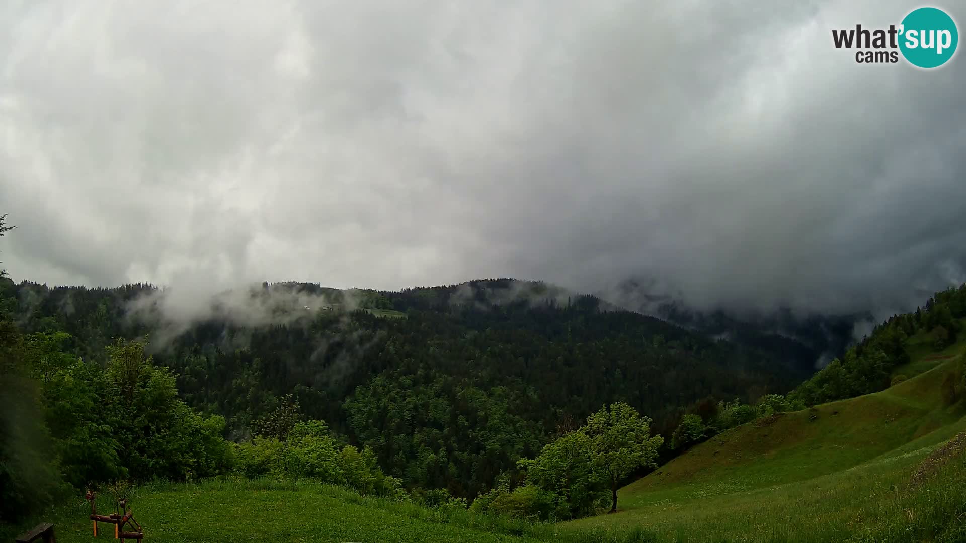 Webcam Brunarica Dražgoše – Live View of Ratitovec (1666 m)
