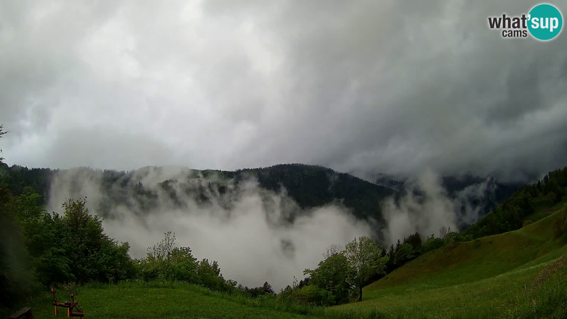 Webcam Brunarica Dražgoše – Live View of Ratitovec (1666 m)