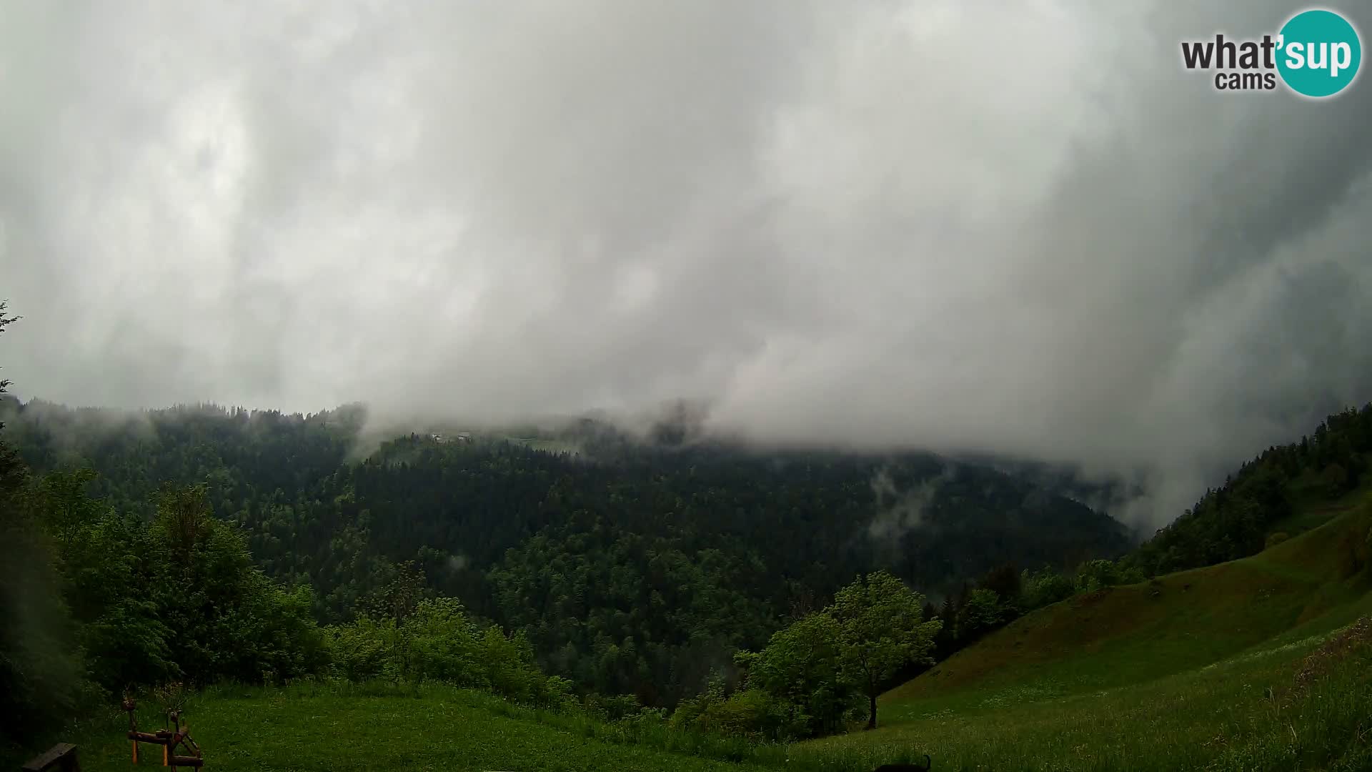 Web kamera Brunarica Dražgoše – Pogled uživo na Ratitovec (1666 m)