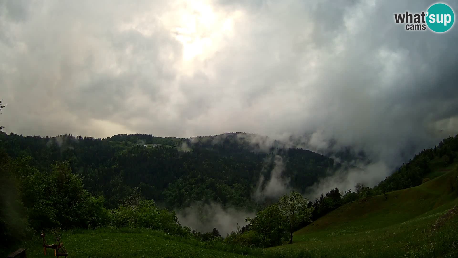 Webcam Brunarica Dražgoše – Vista live sul Ratitovec (1666 m)
