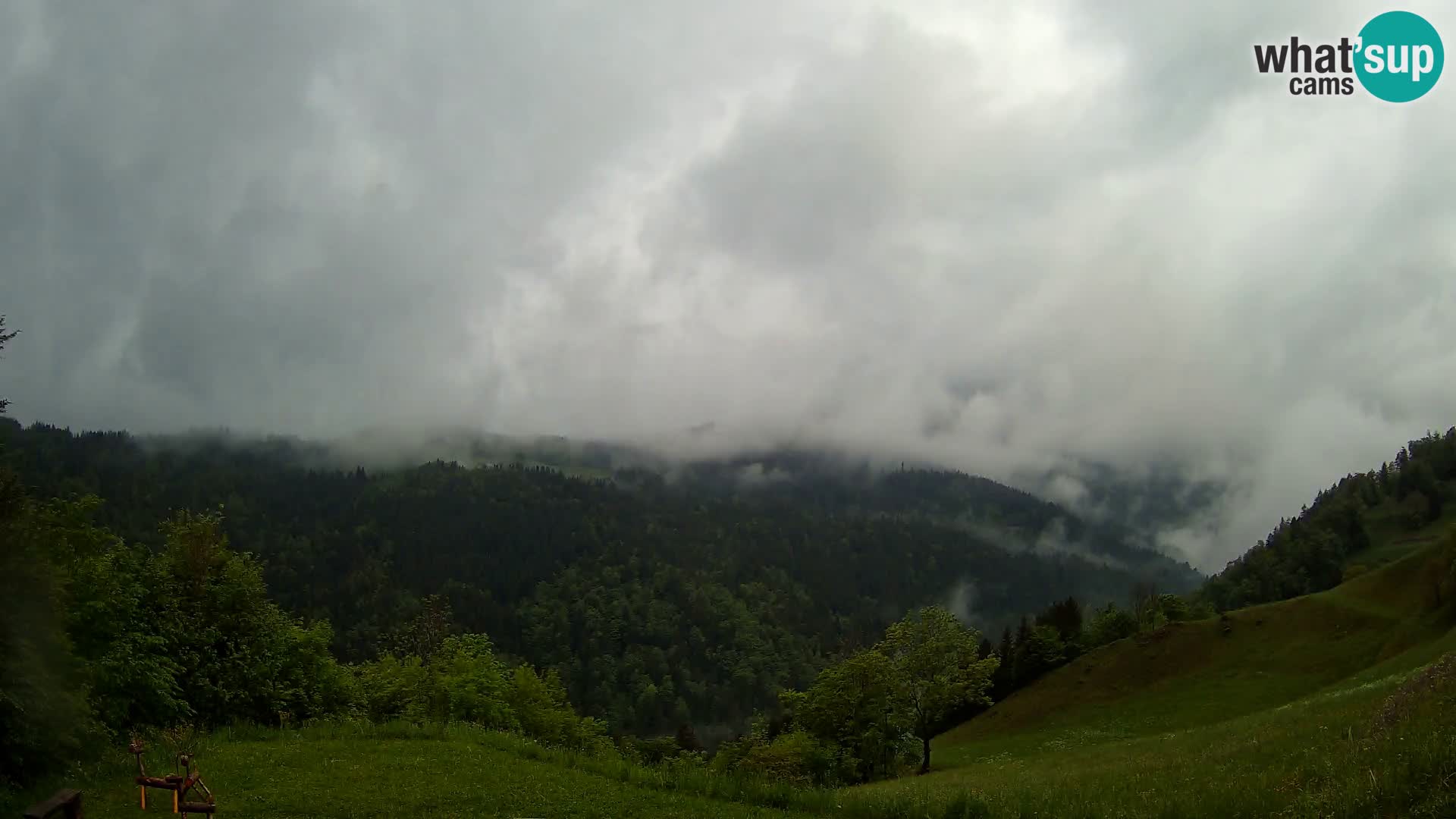 Webcam Brunarica Dražgoše – Live View of Ratitovec (1666 m)