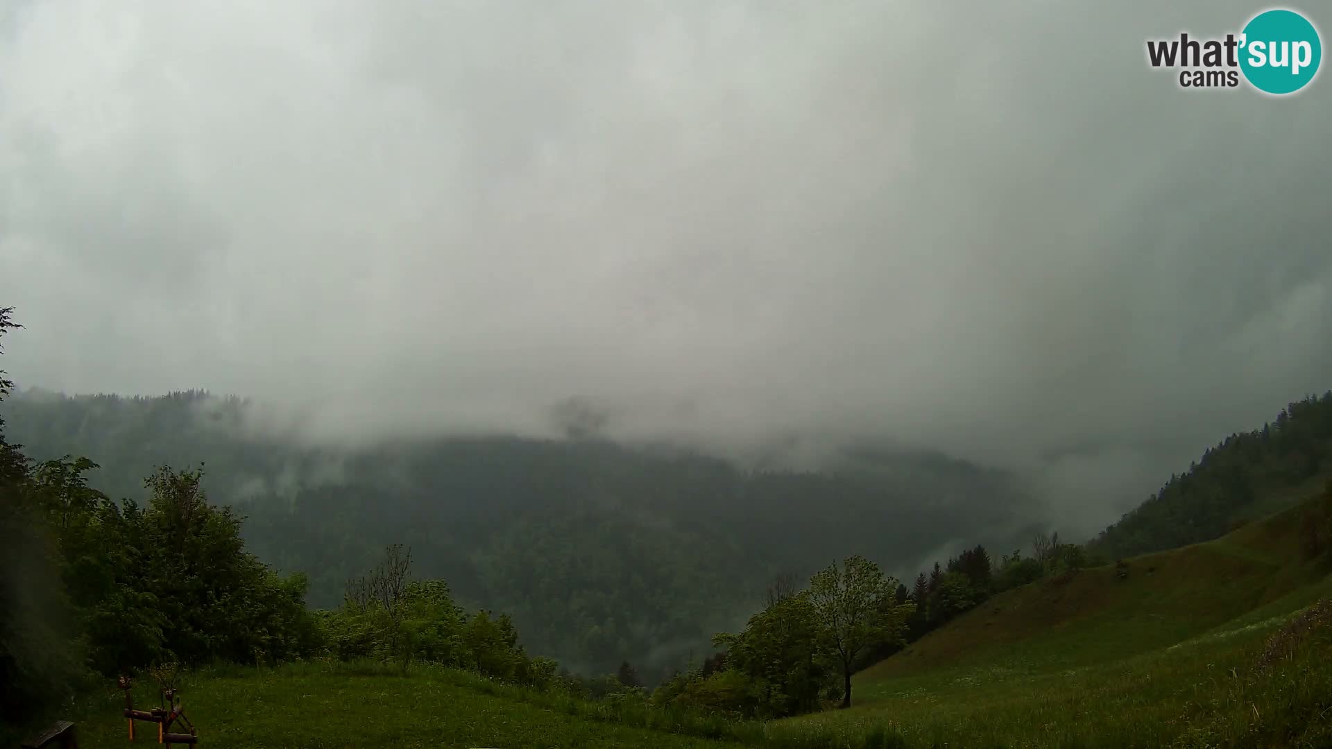 Webcam Brunarica Dražgoše – Vista live sul Ratitovec (1666 m)