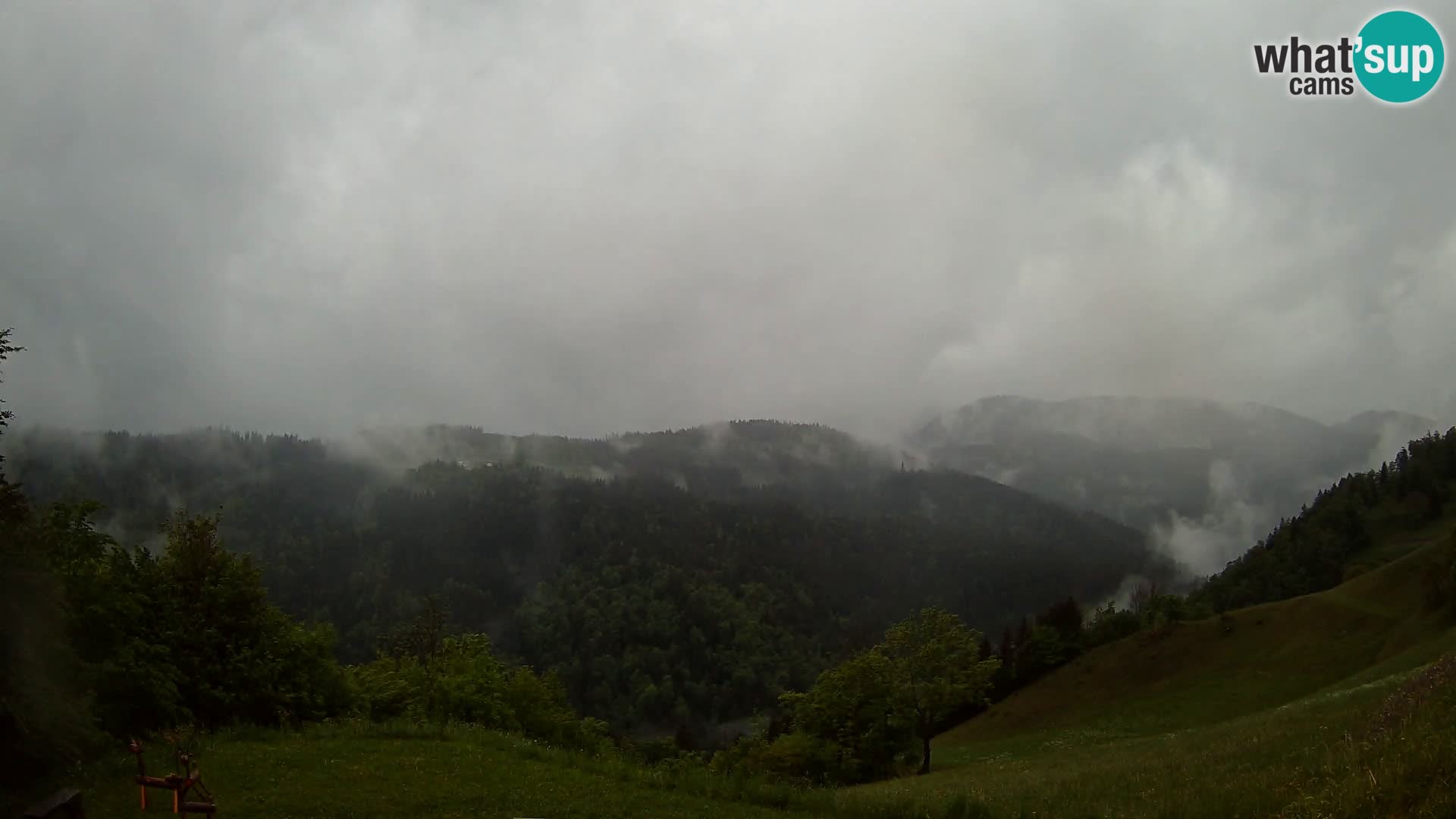 Webcam Brunarica Dražgoše – Live View of Ratitovec (1666 m)