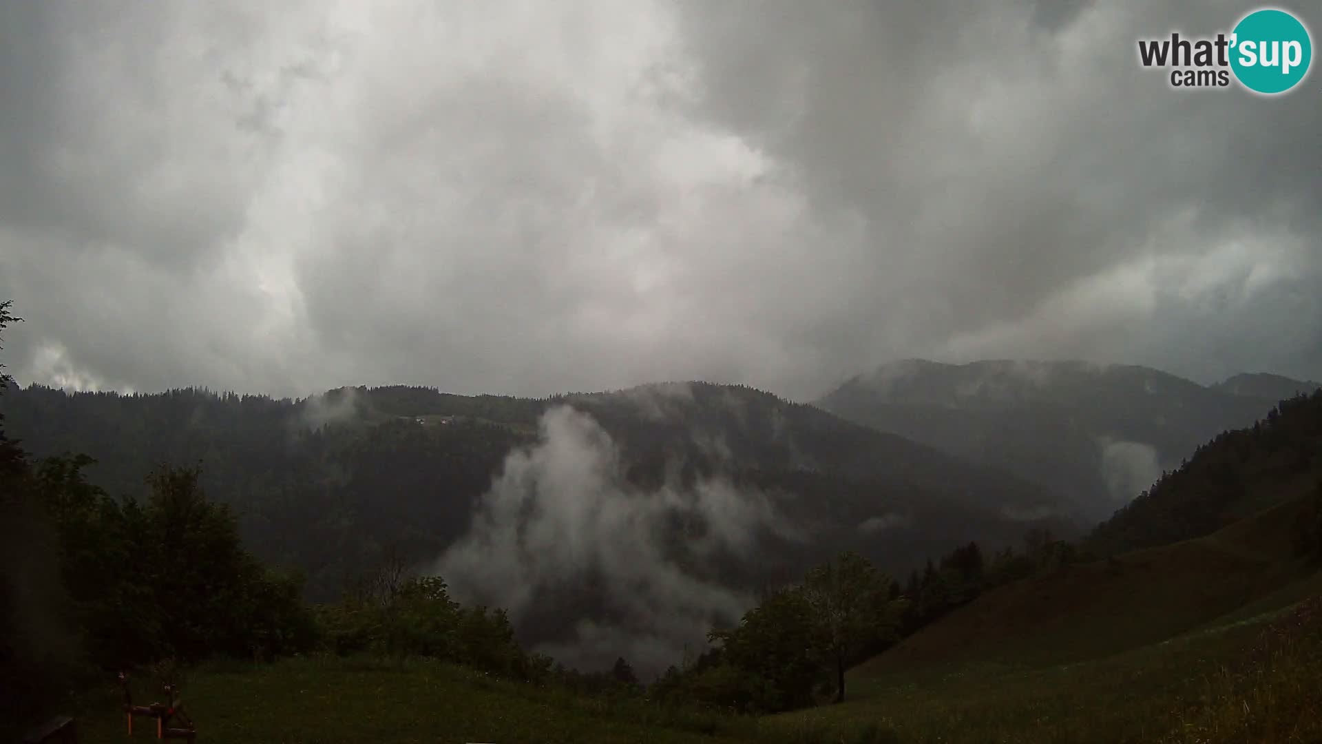 Webcam Brunarica Dražgoše – Live View of Ratitovec (1666 m)