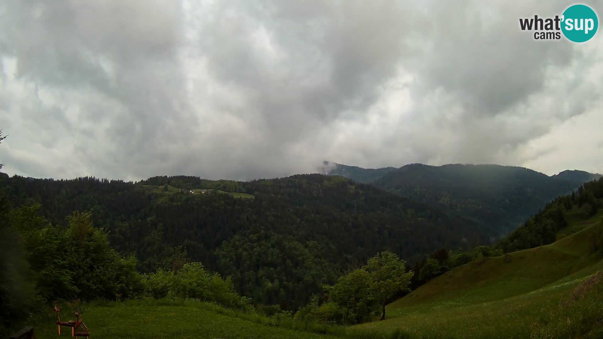 Webcam Brunarica Dražgoše – Liveblick auf Ratitovec (1666 m)