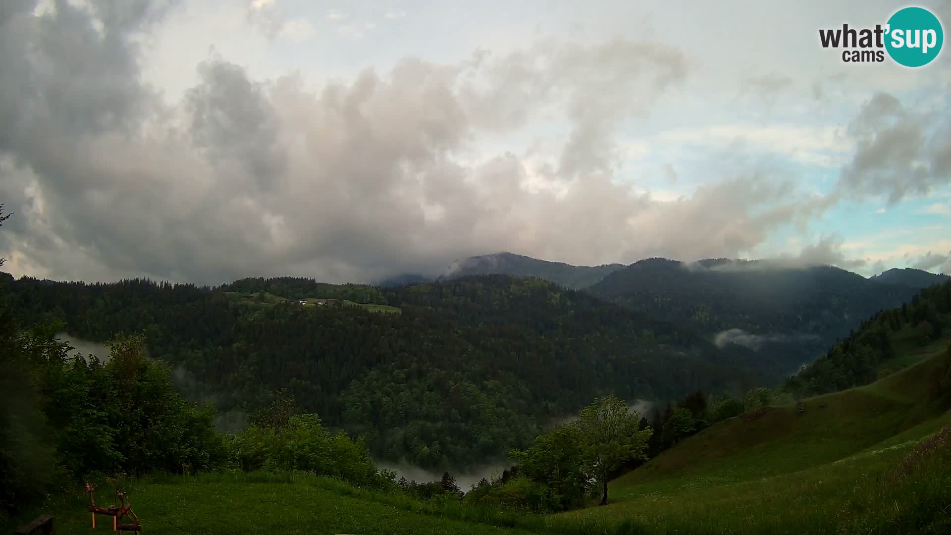 Webcam Brunarica Dražgoše – Live View of Ratitovec (1666 m)