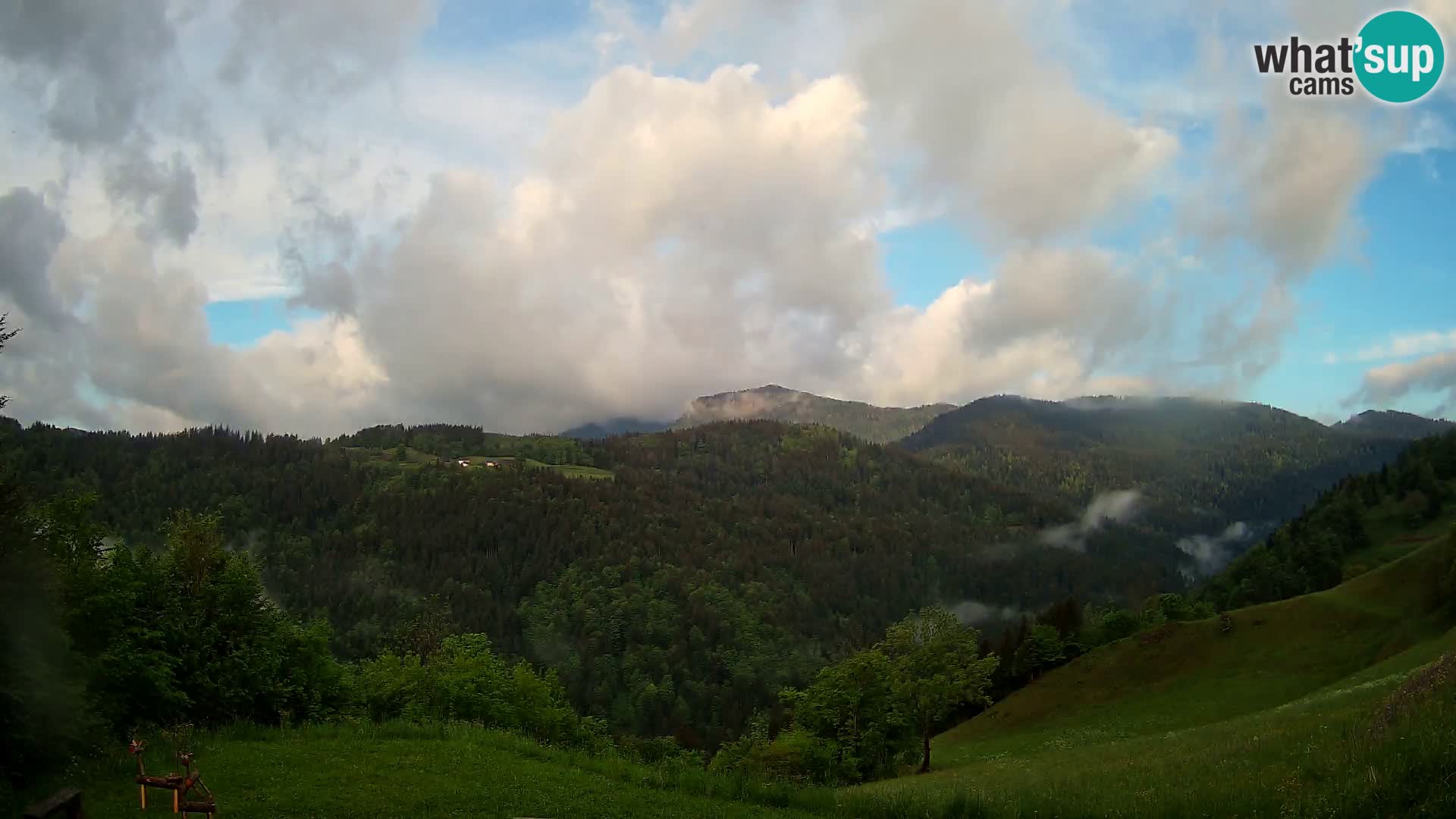 Web kamera Brunarica Dražgoše – Pogled uživo na Ratitovec (1666 m)