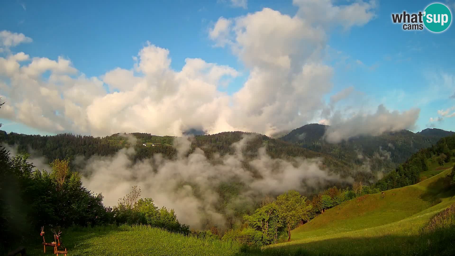 Web kamera Brunarica Dražgoše – Pogled uživo na Ratitovec (1666 m)