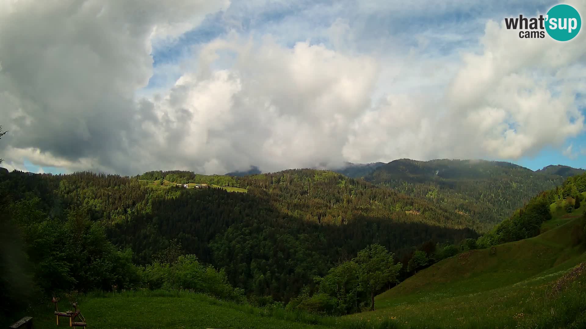 Webcam Brunarica Dražgoše – Live View of Ratitovec (1666 m)