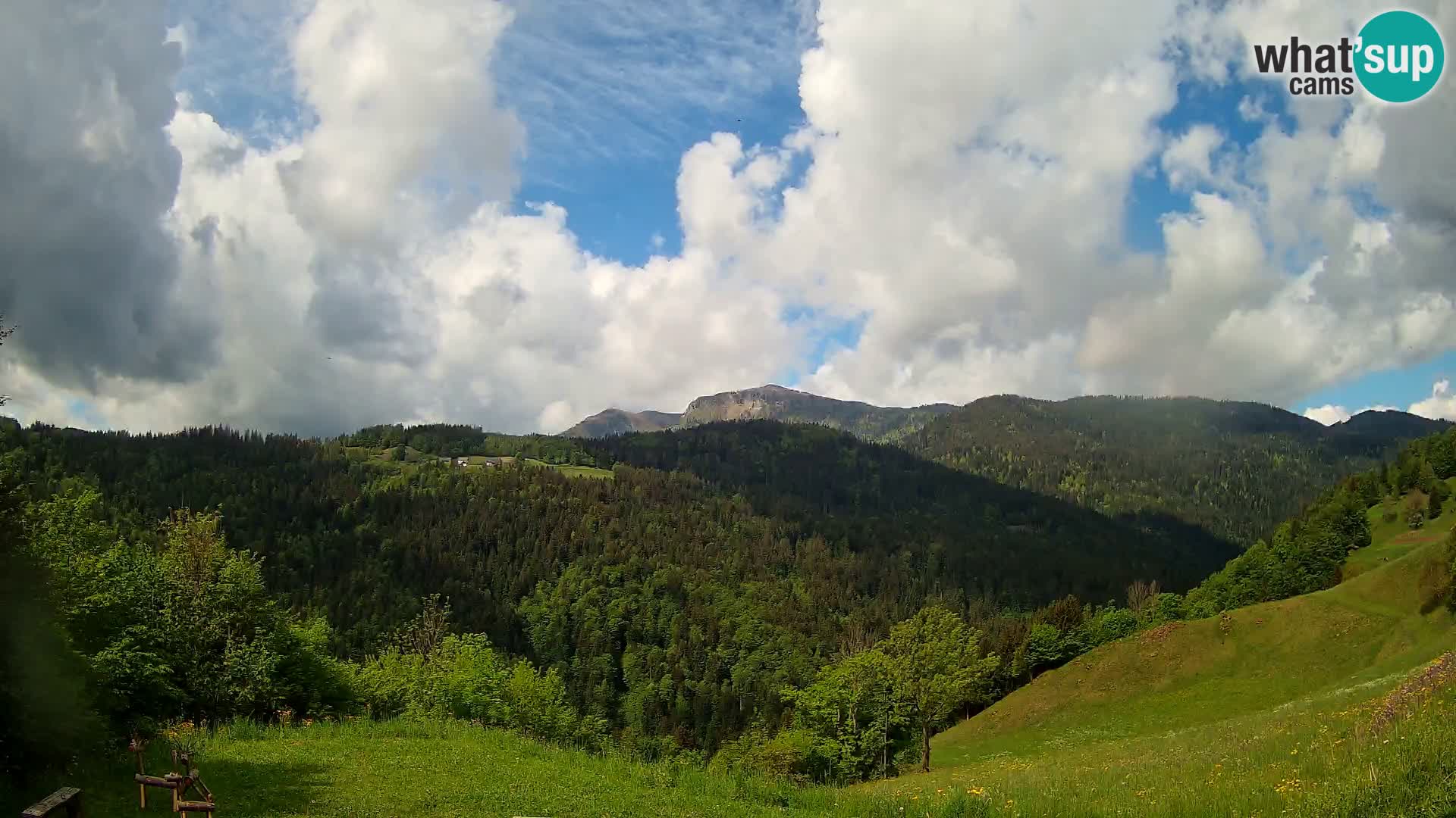 Webcam Brunarica Dražgoše – Liveblick auf Ratitovec (1666 m)
