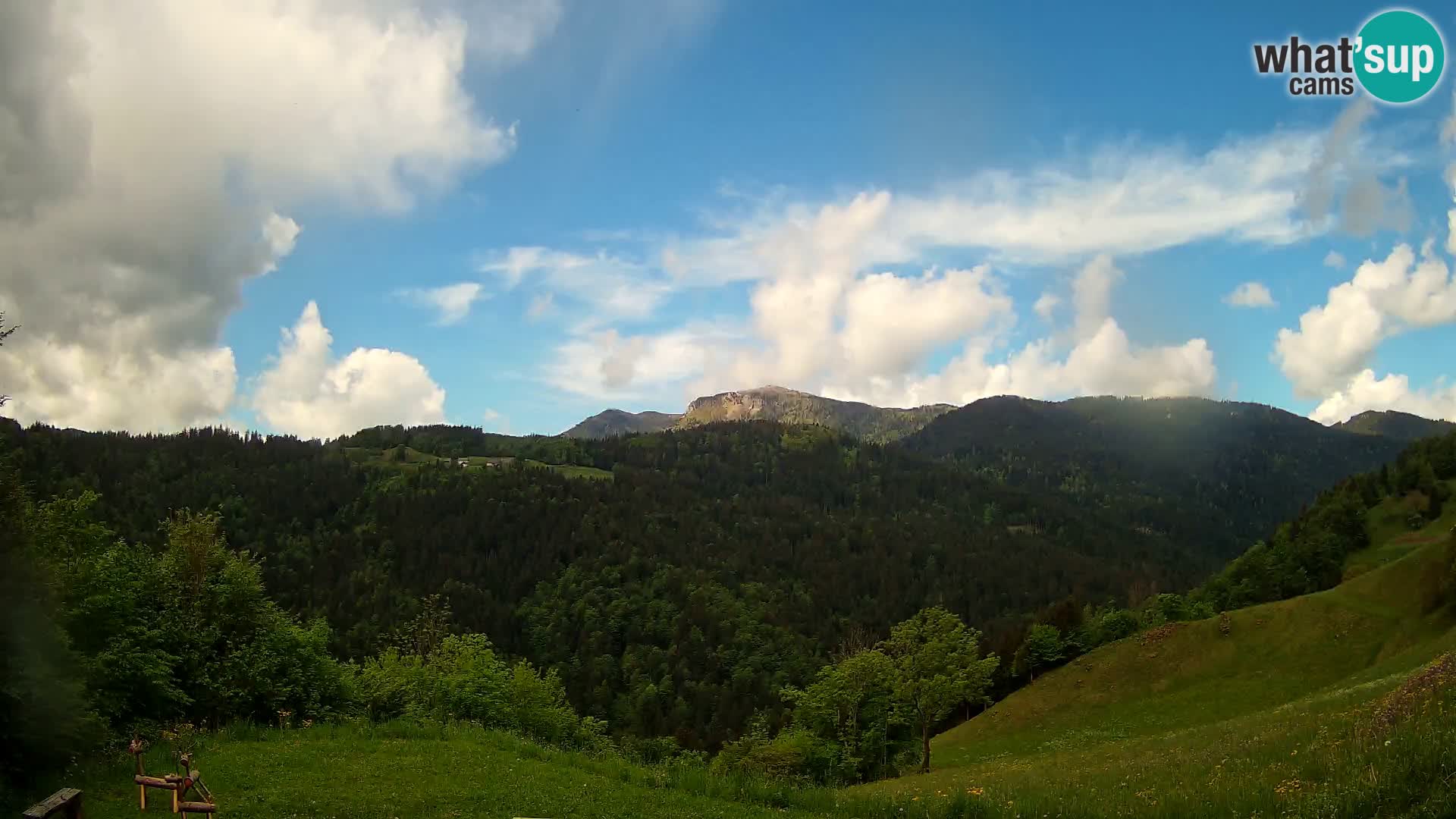 Webcam Brunarica Dražgoše – Live View of Ratitovec (1666 m)