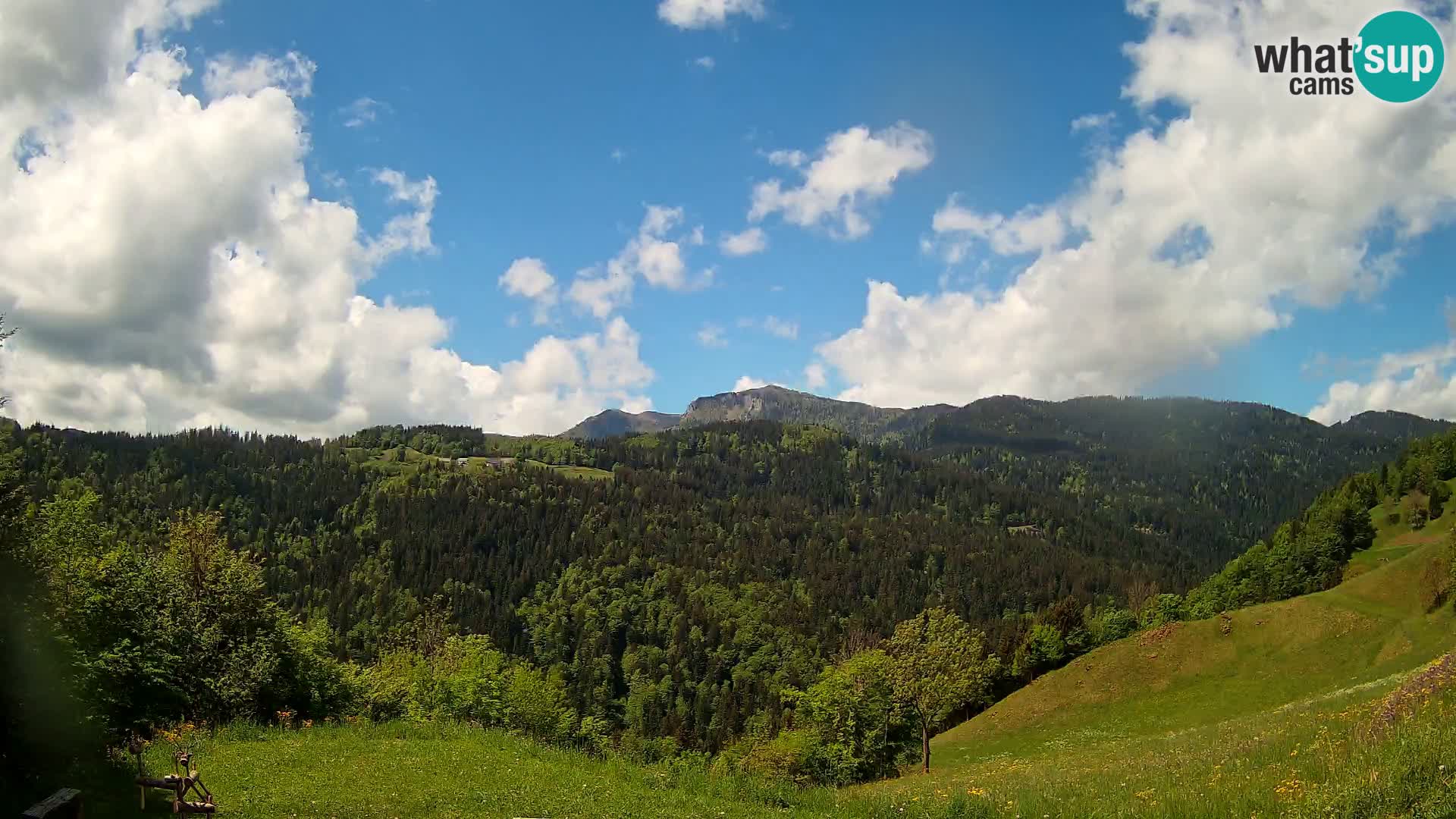 Web kamera Brunarica Dražgoše – Pogled uživo na Ratitovec (1666 m)