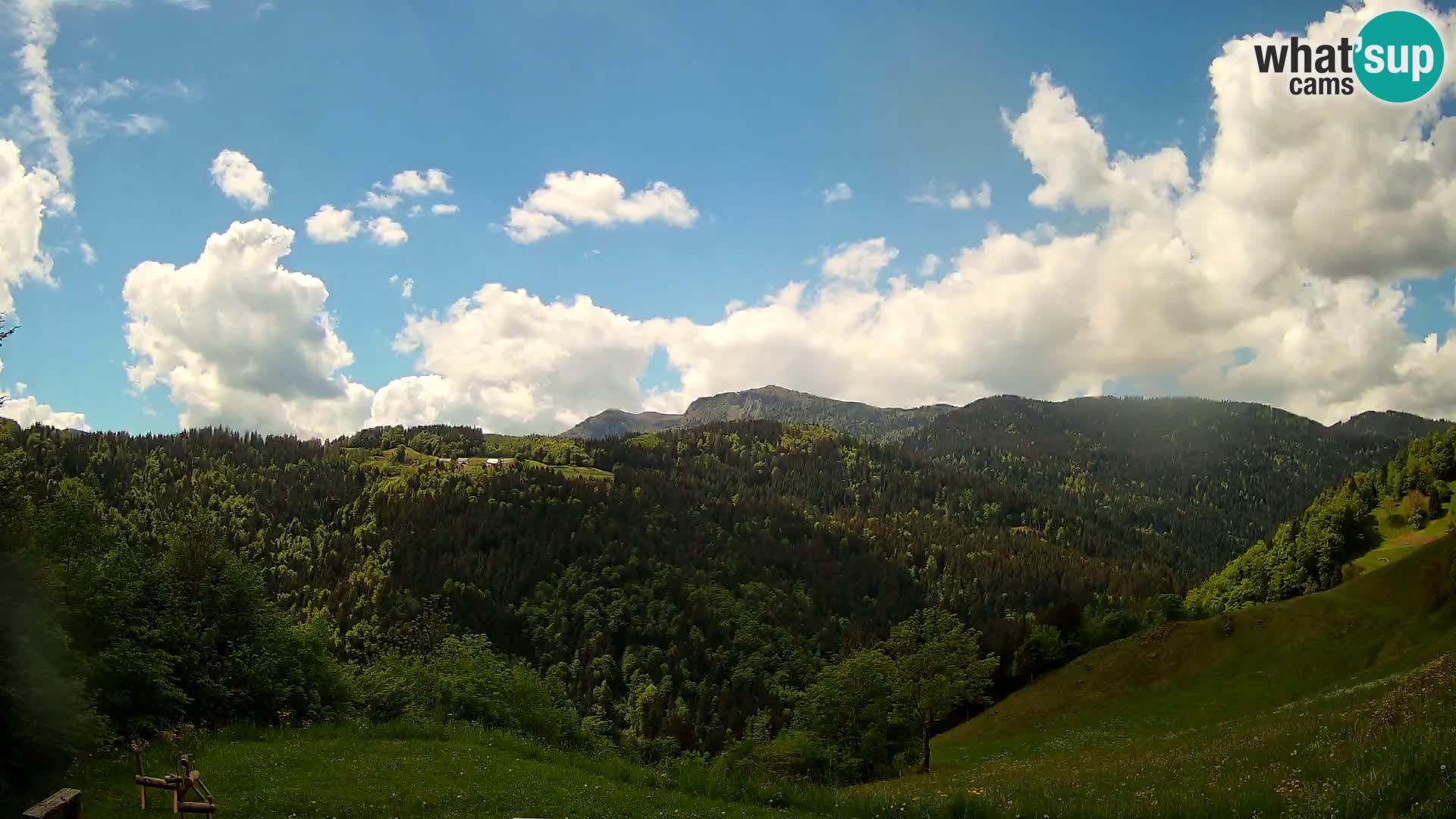 Webcam Brunarica Dražgoše – Live View of Ratitovec (1666 m)