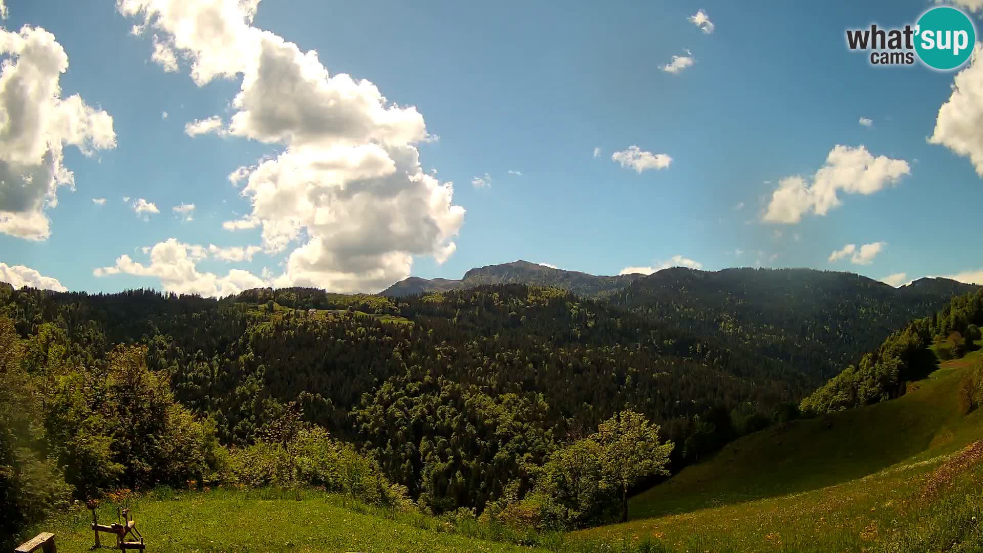 Webcam Brunarica Dražgoše – Liveblick auf Ratitovec (1666 m)