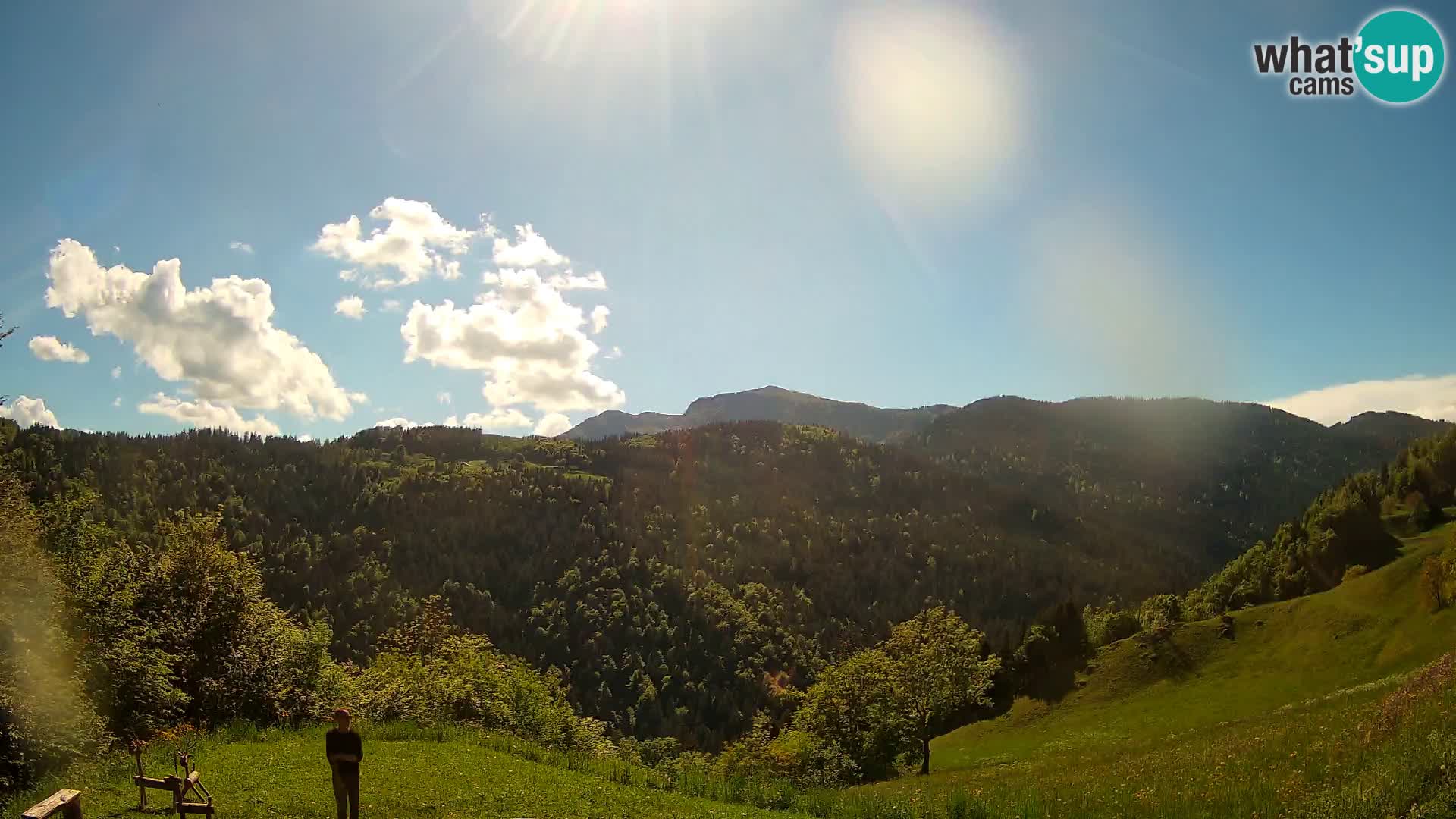 Webcam Brunarica Dražgoše – Live View of Ratitovec (1666 m)